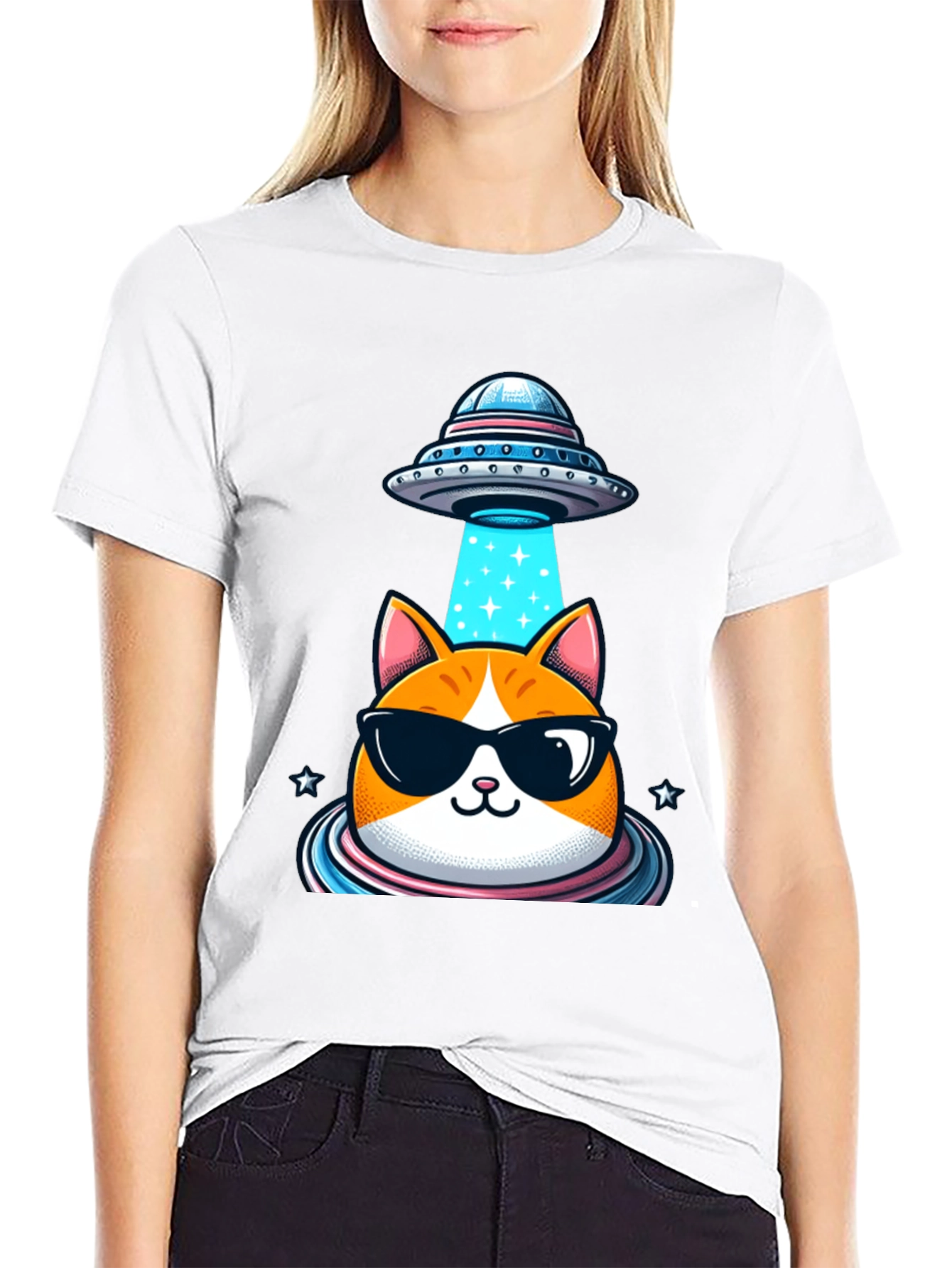 UFO Cat Abduction T-Shirt
