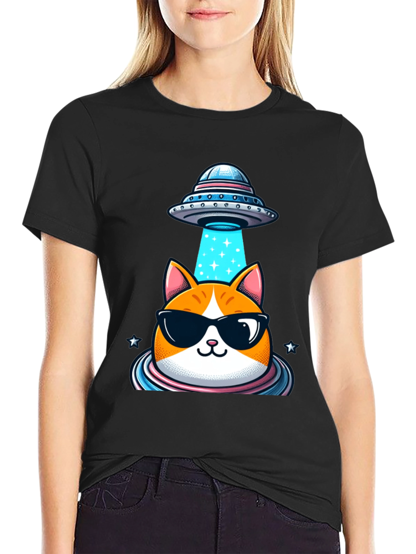 UFO Cat Abduction T-Shirt