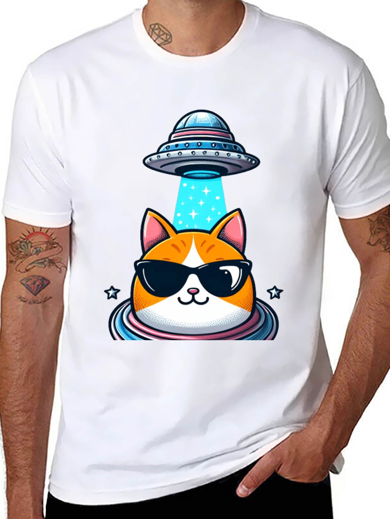 UFO Cat Abduction T-Shirt