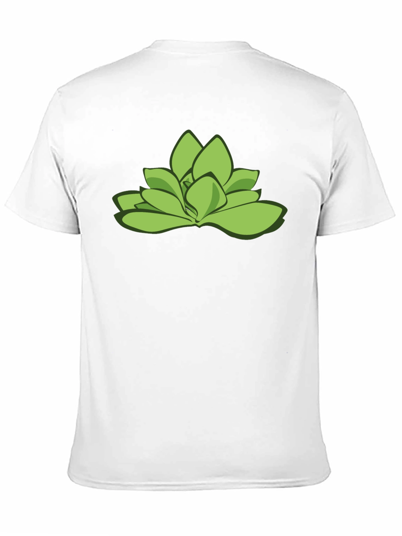 Green Succulent Graphic Tee - Stylish Black T-Shirt