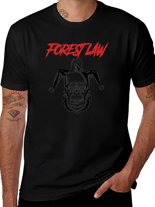 Forest Law Gorilla Jester Graphic Tee - Black