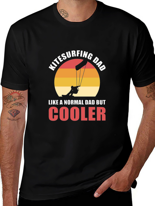 Kitesurfing Dad Graphic T-Shirt - Cool Fathers Day Tee