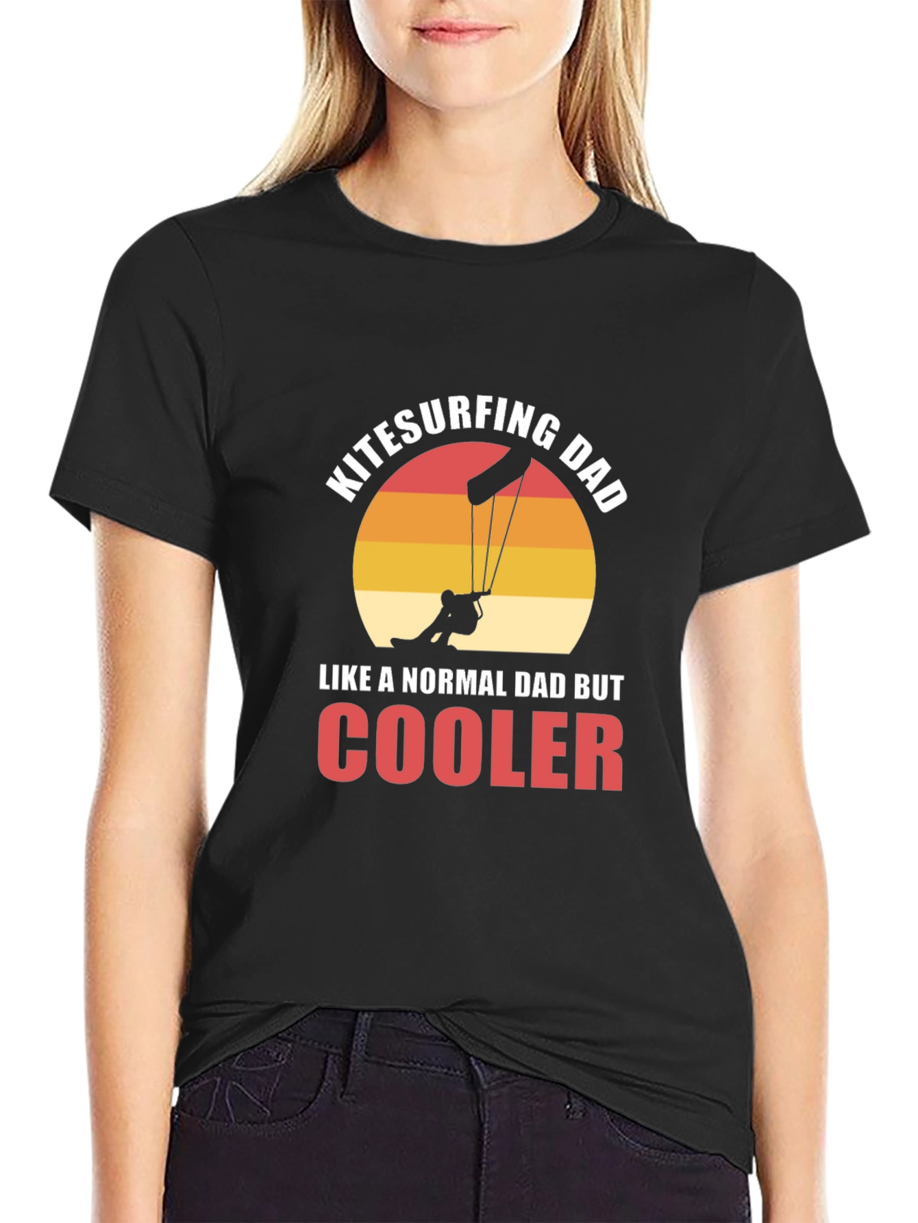 Kitesurfing Dad Graphic T-Shirt - Cool Fathers Day Tee