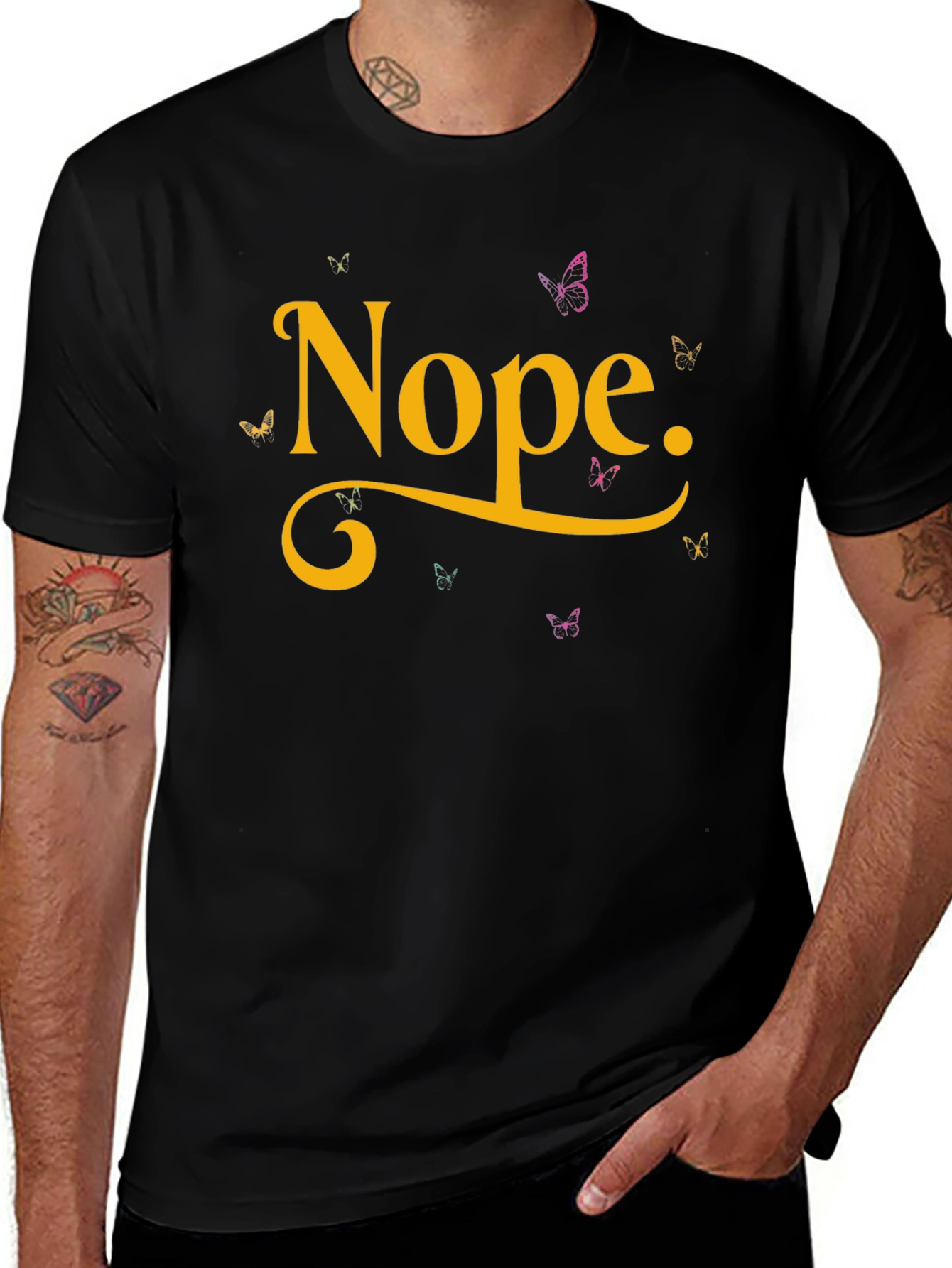Nope Butterfly Graphic Tee
