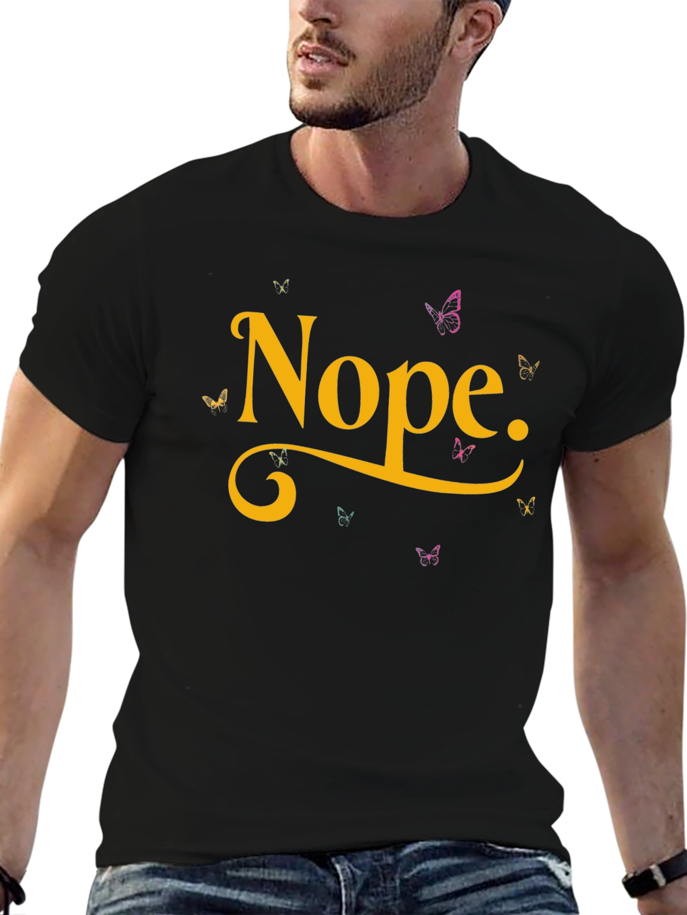Nope Butterfly Graphic Tee