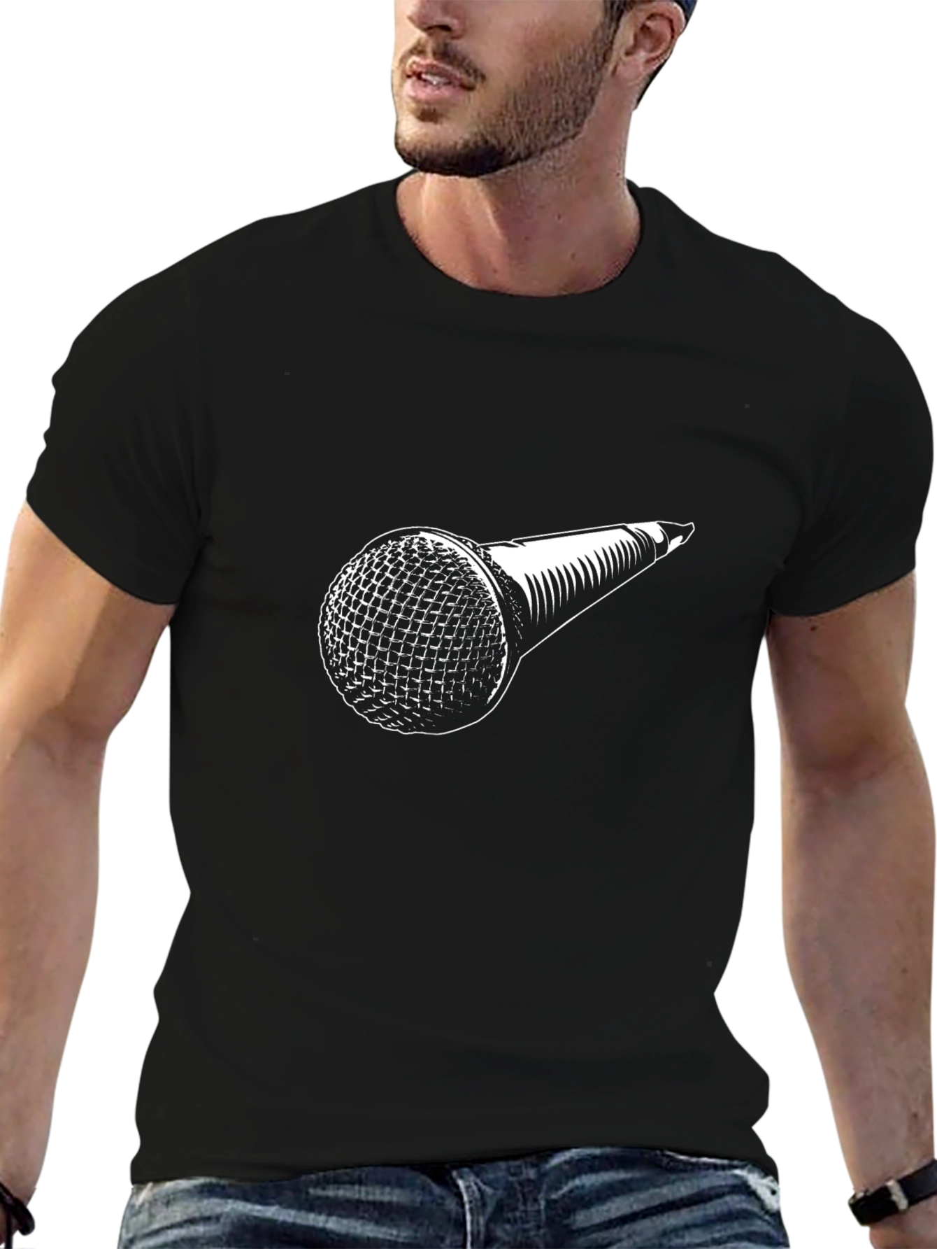Microphone Graphic Tee - Singer Musician T-Shirt