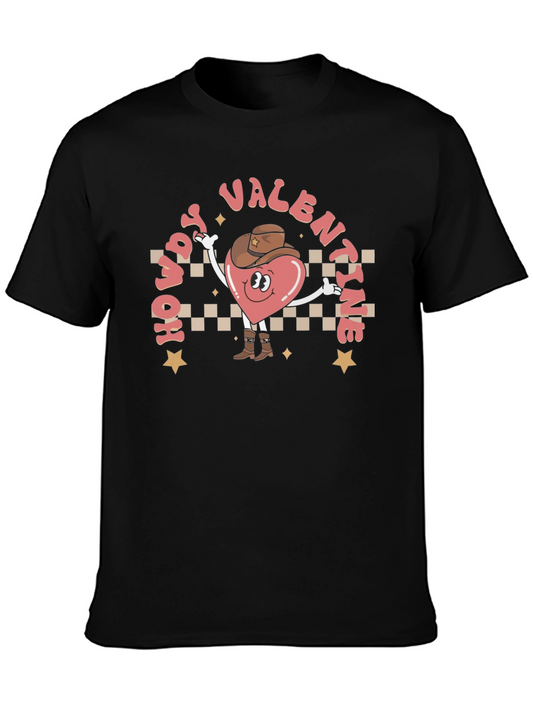 Howdy Valentine T-Shirt - Western Heart Cowboy