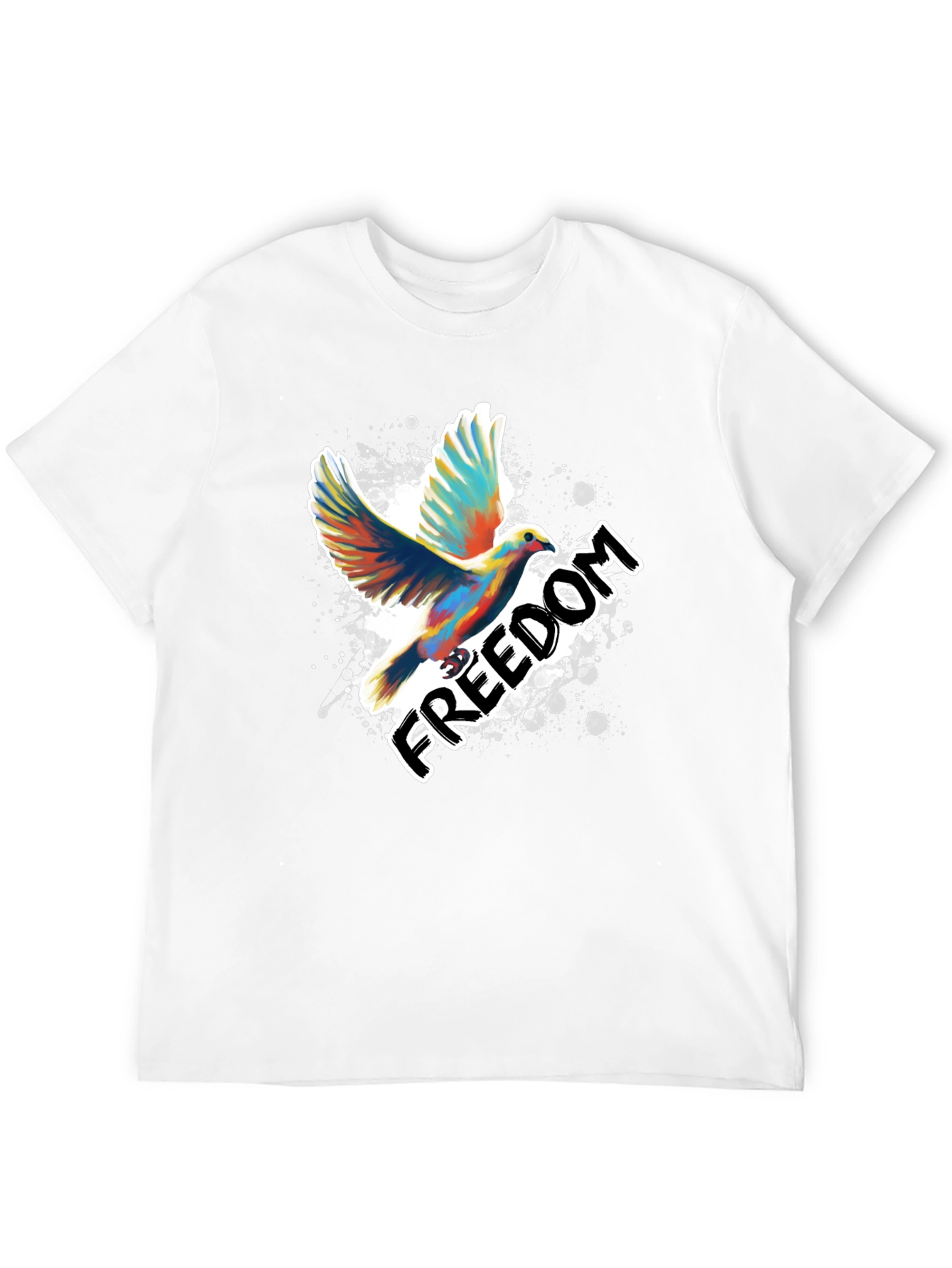 Freedom Dove Graphic T-Shirt - Stylish Mens Tee