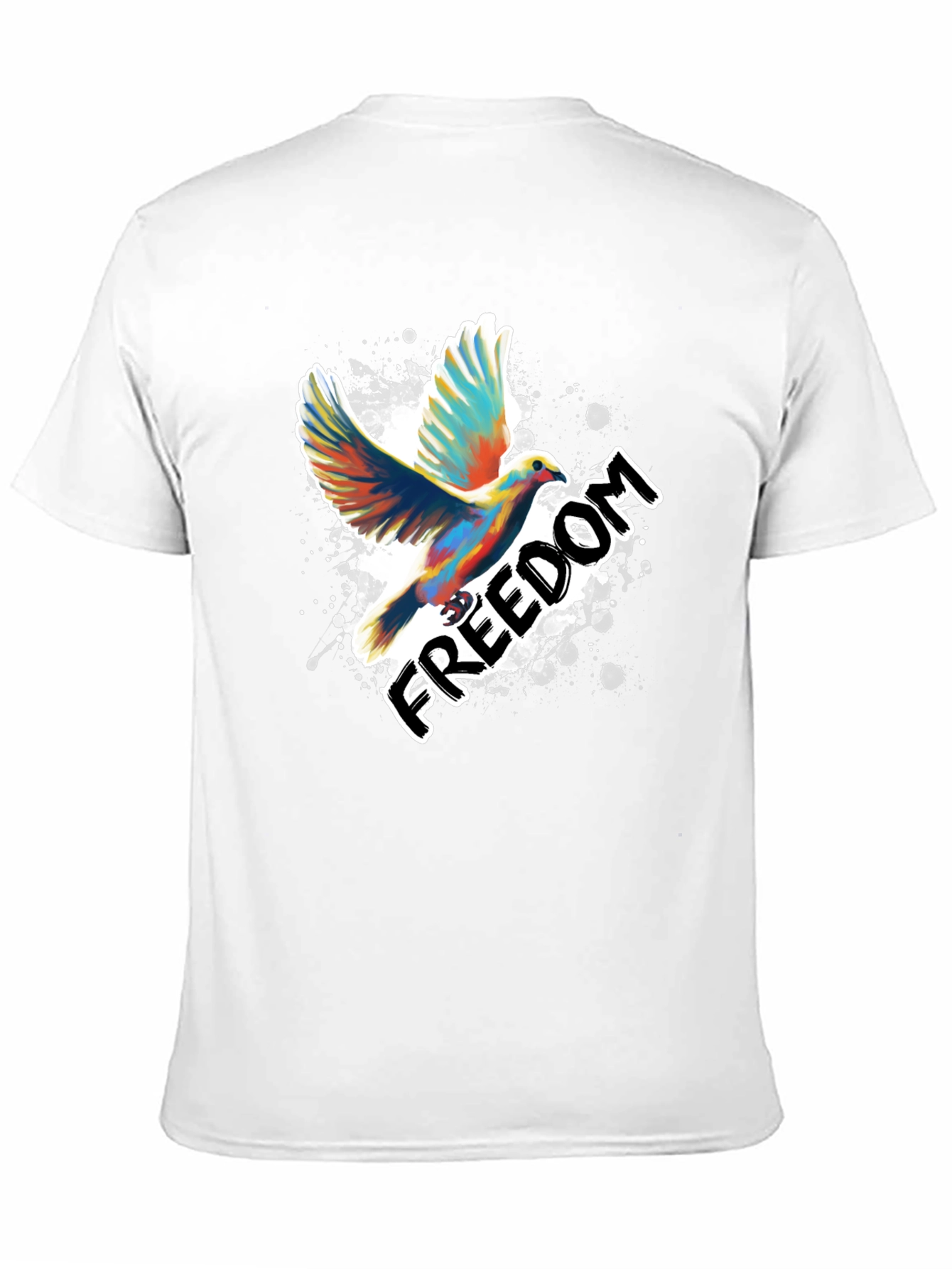 Freedom Dove Graphic T-Shirt - Stylish Mens Tee