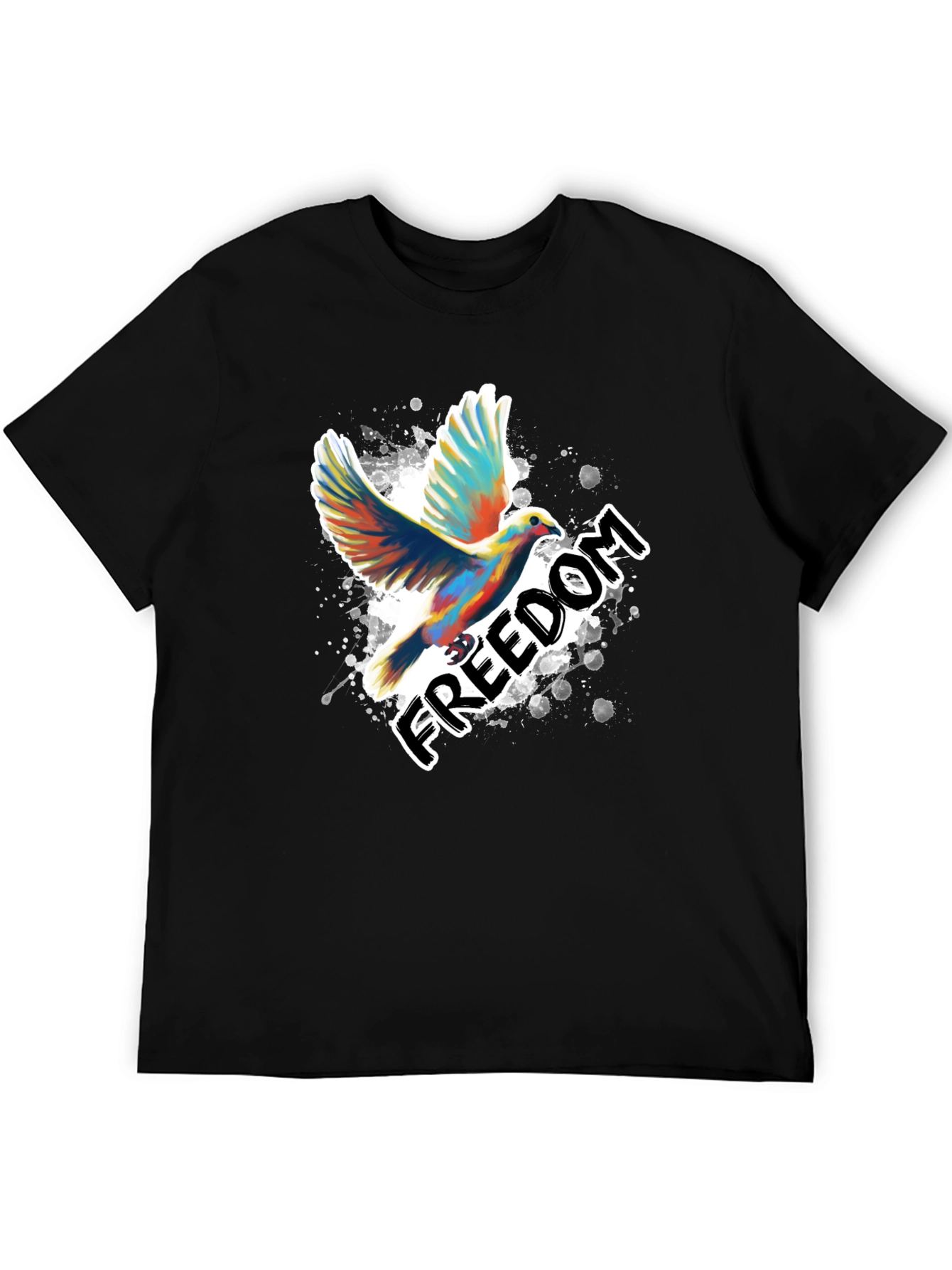 Freedom Dove Graphic T-Shirt - Stylish Mens Tee