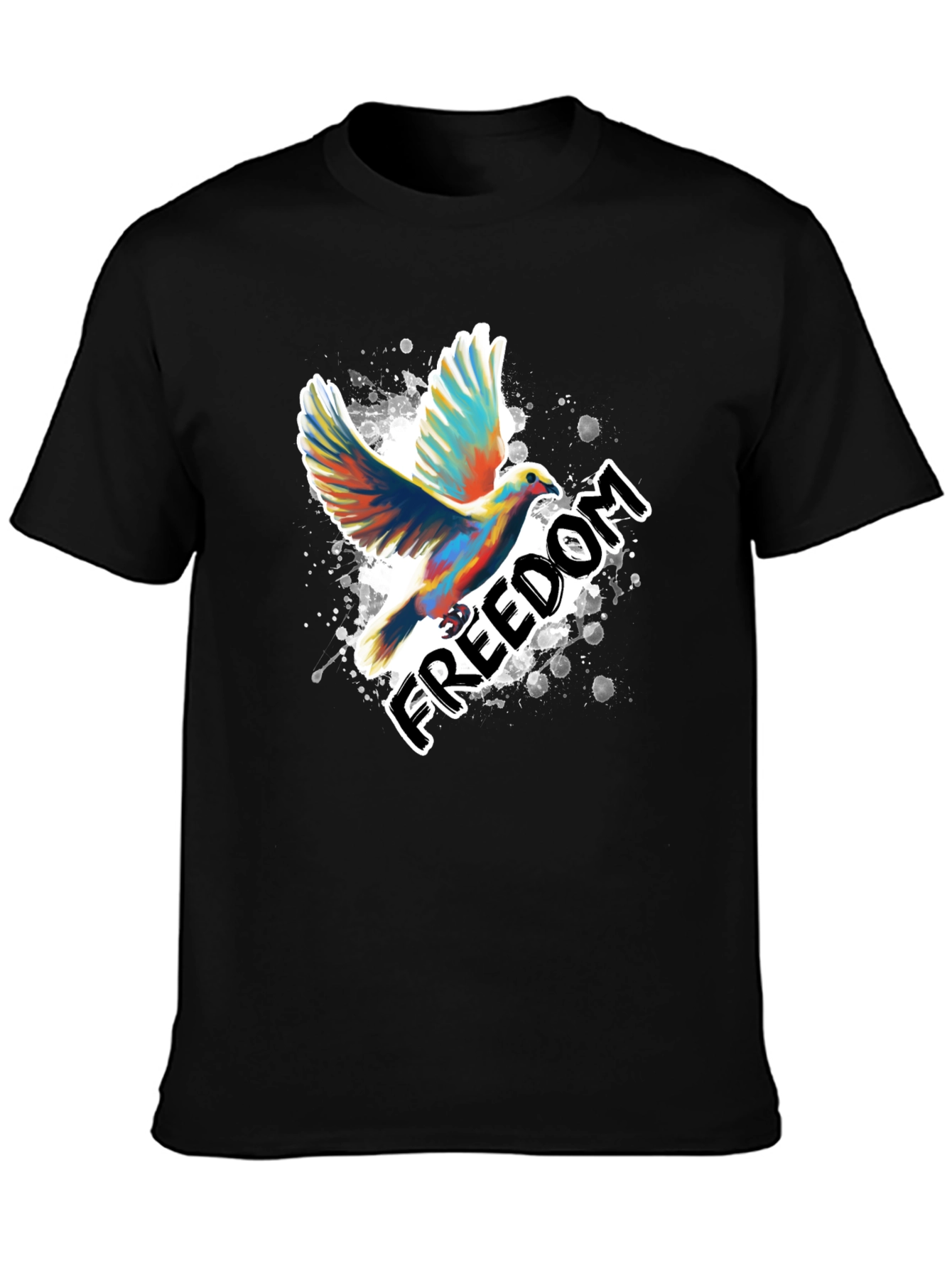 Freedom Dove Graphic T-Shirt - Stylish Mens Tee