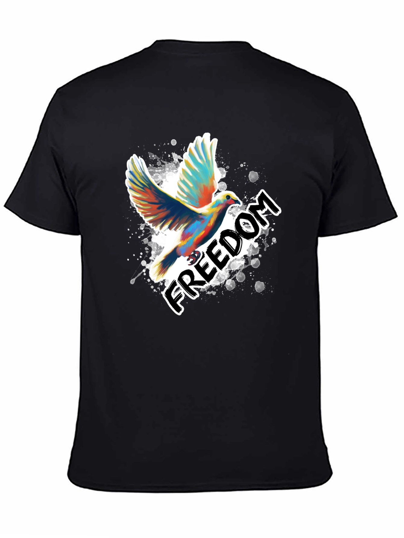 Freedom Dove Graphic T-Shirt - Stylish Mens Tee