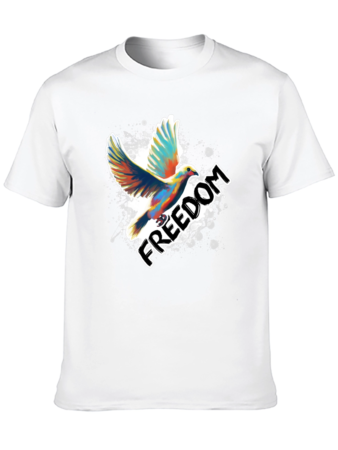 Freedom Dove Graphic T-Shirt - Stylish Mens Tee