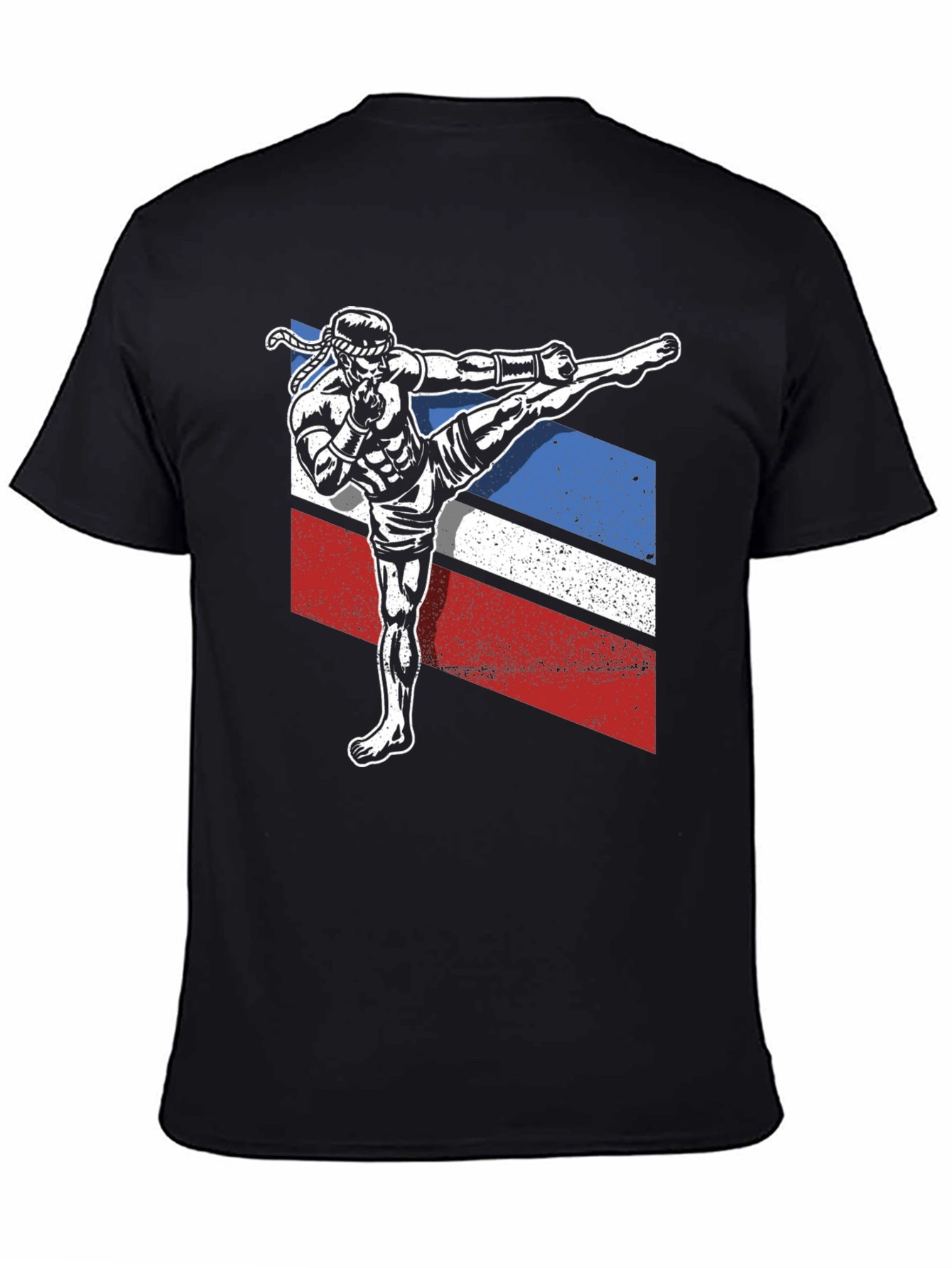Muay Thai Kickboxer Graphic Tee - Black