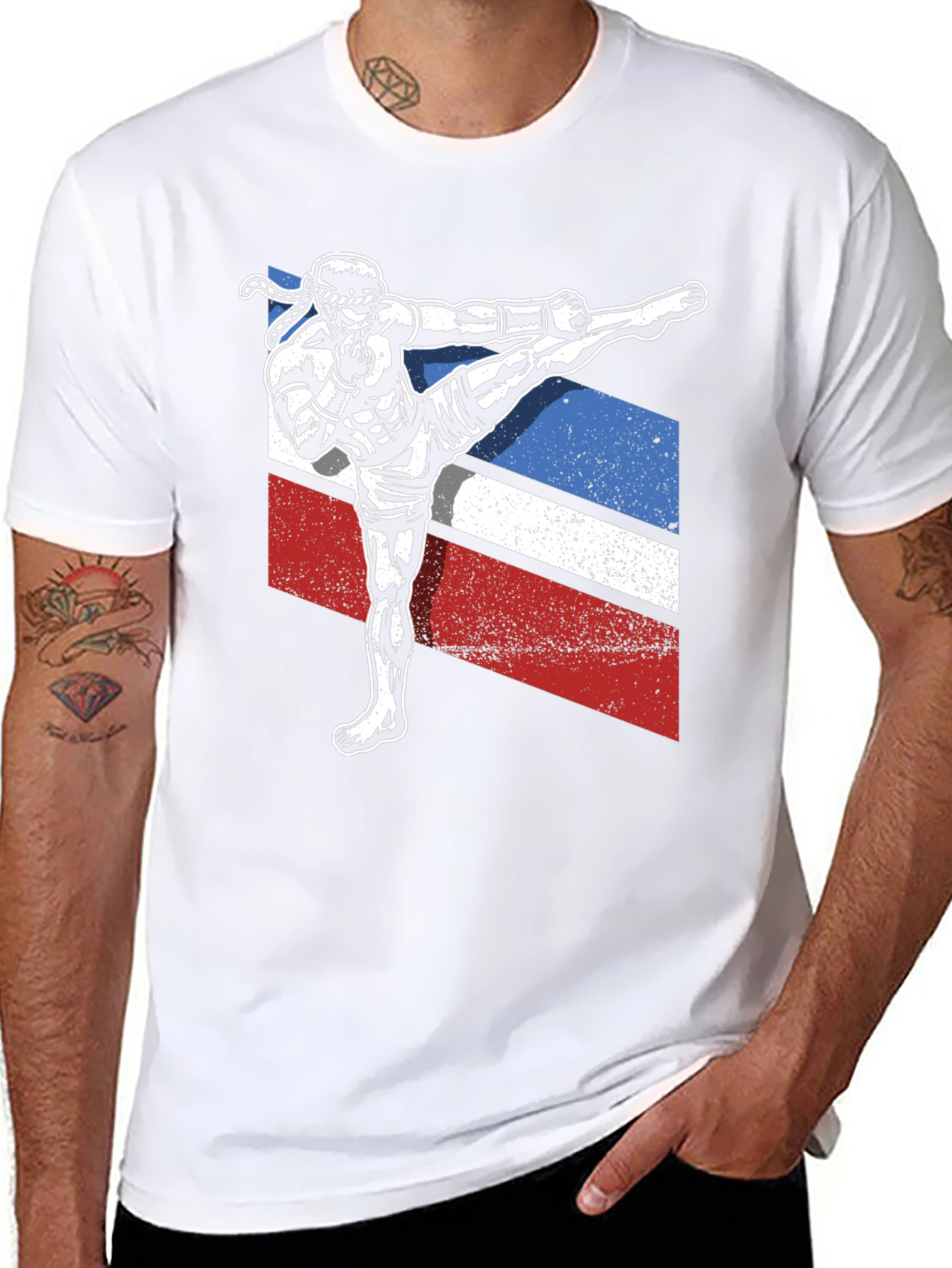 Muay Thai Kickboxer Graphic Tee - Black