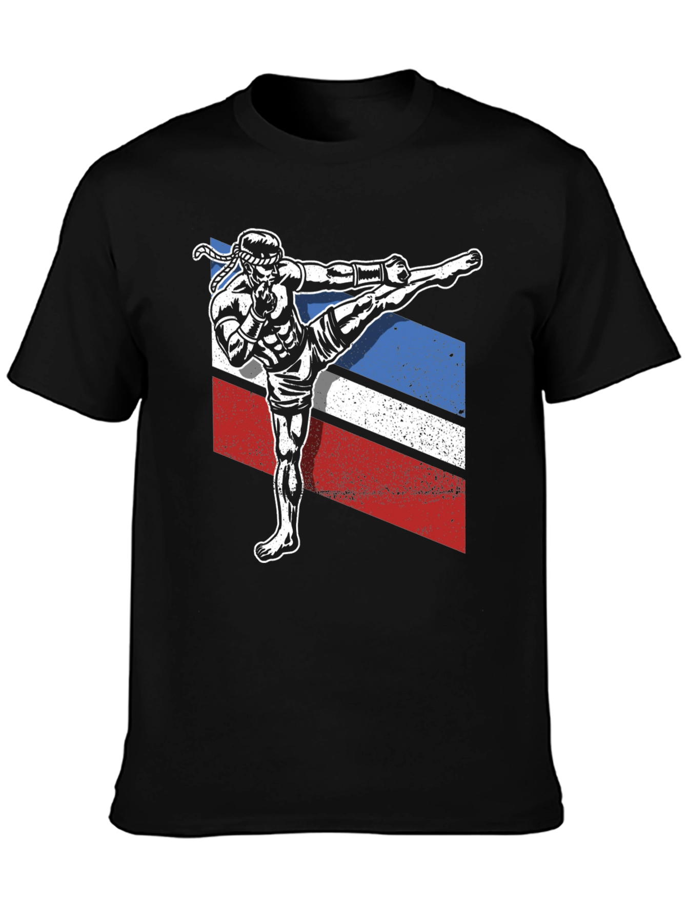 Muay Thai Kickboxer Graphic Tee - Black