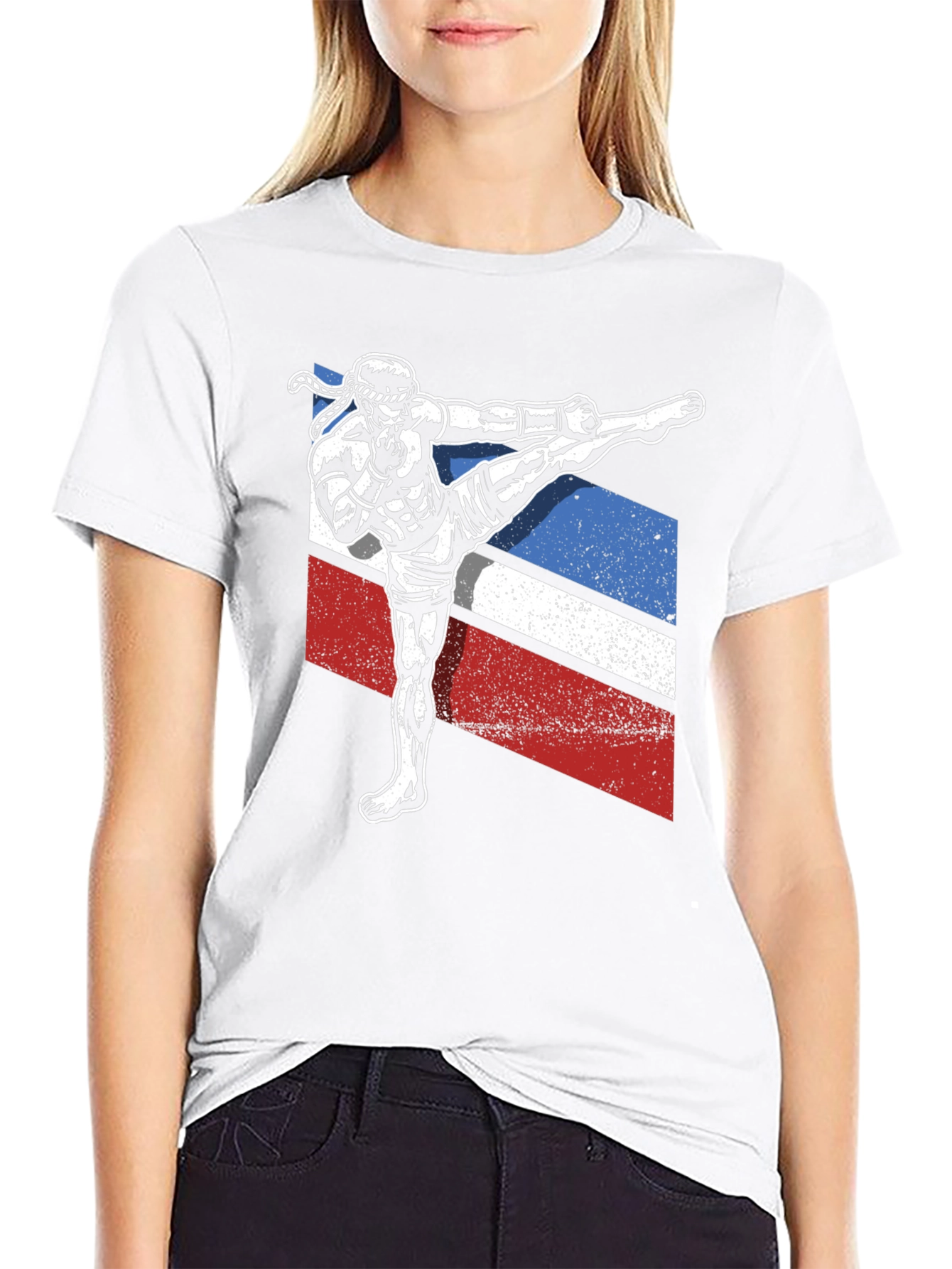 Muay Thai Kickboxer Graphic Tee - Black