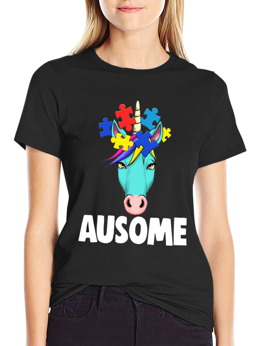 Ausome Unicorn T-Shirt Autism Awareness