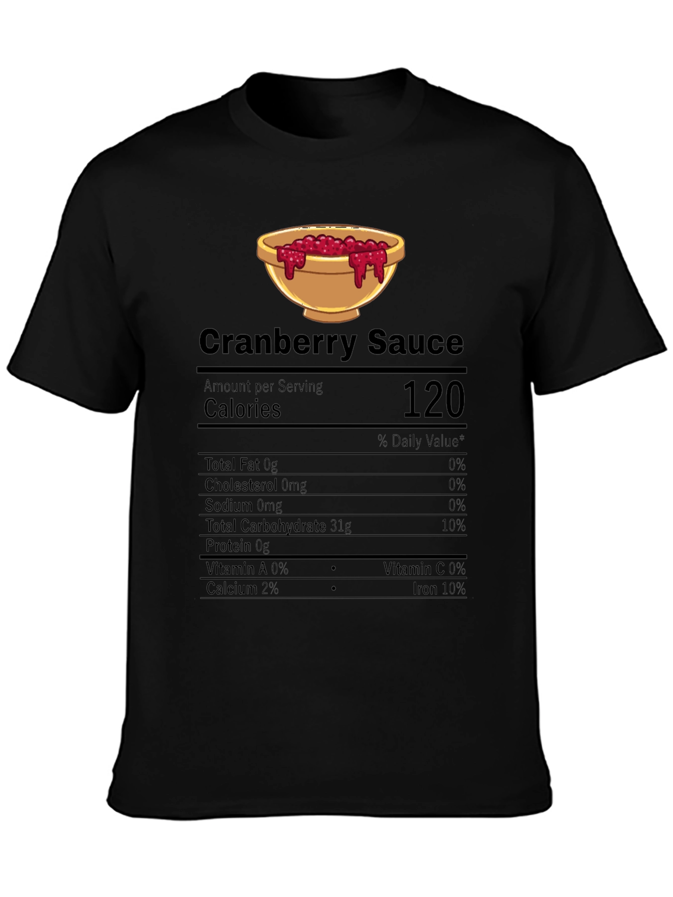 Cranberry Sauce Nutrition Facts T-Shirt