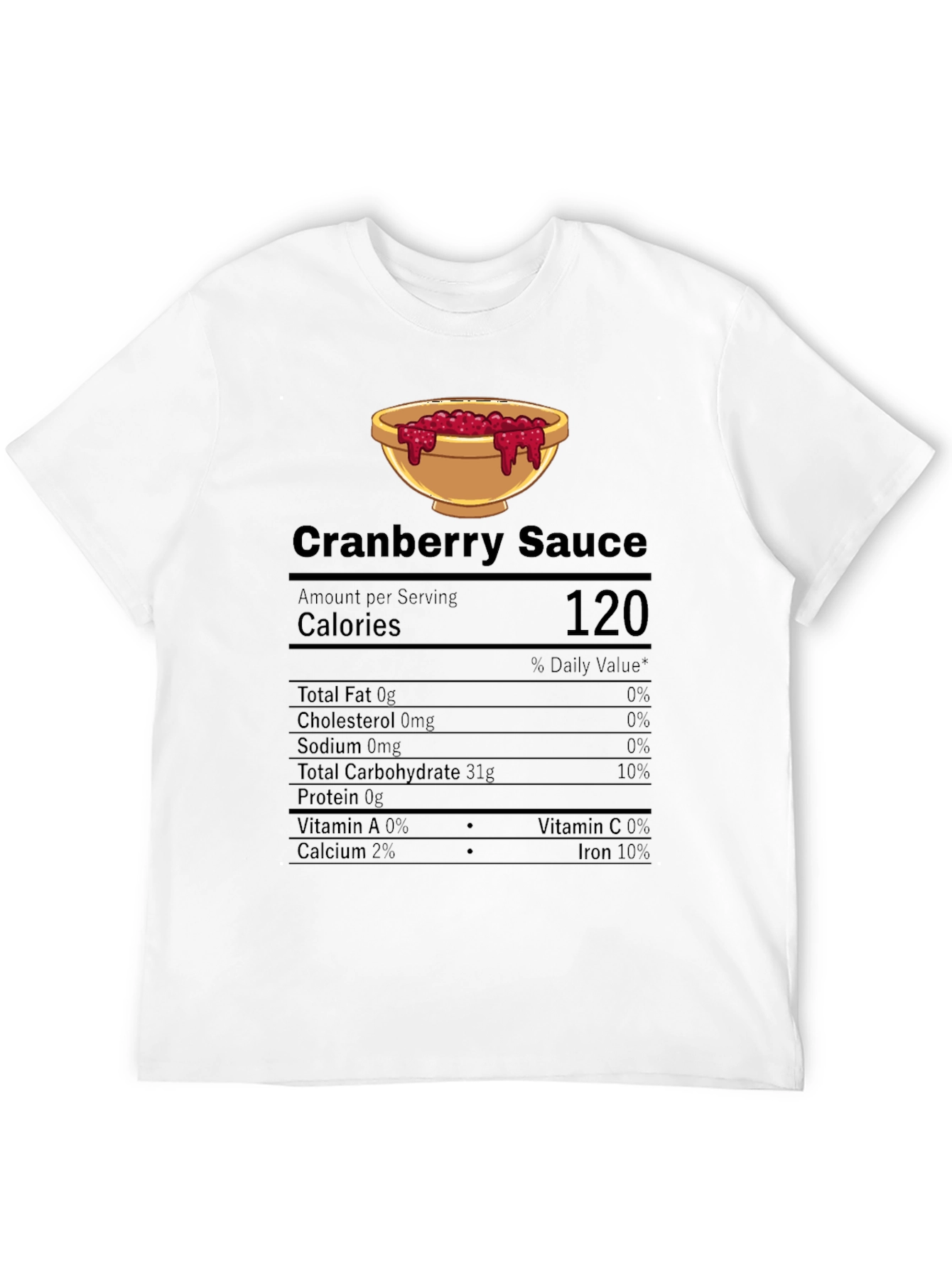 Cranberry Sauce Nutrition Facts T-Shirt