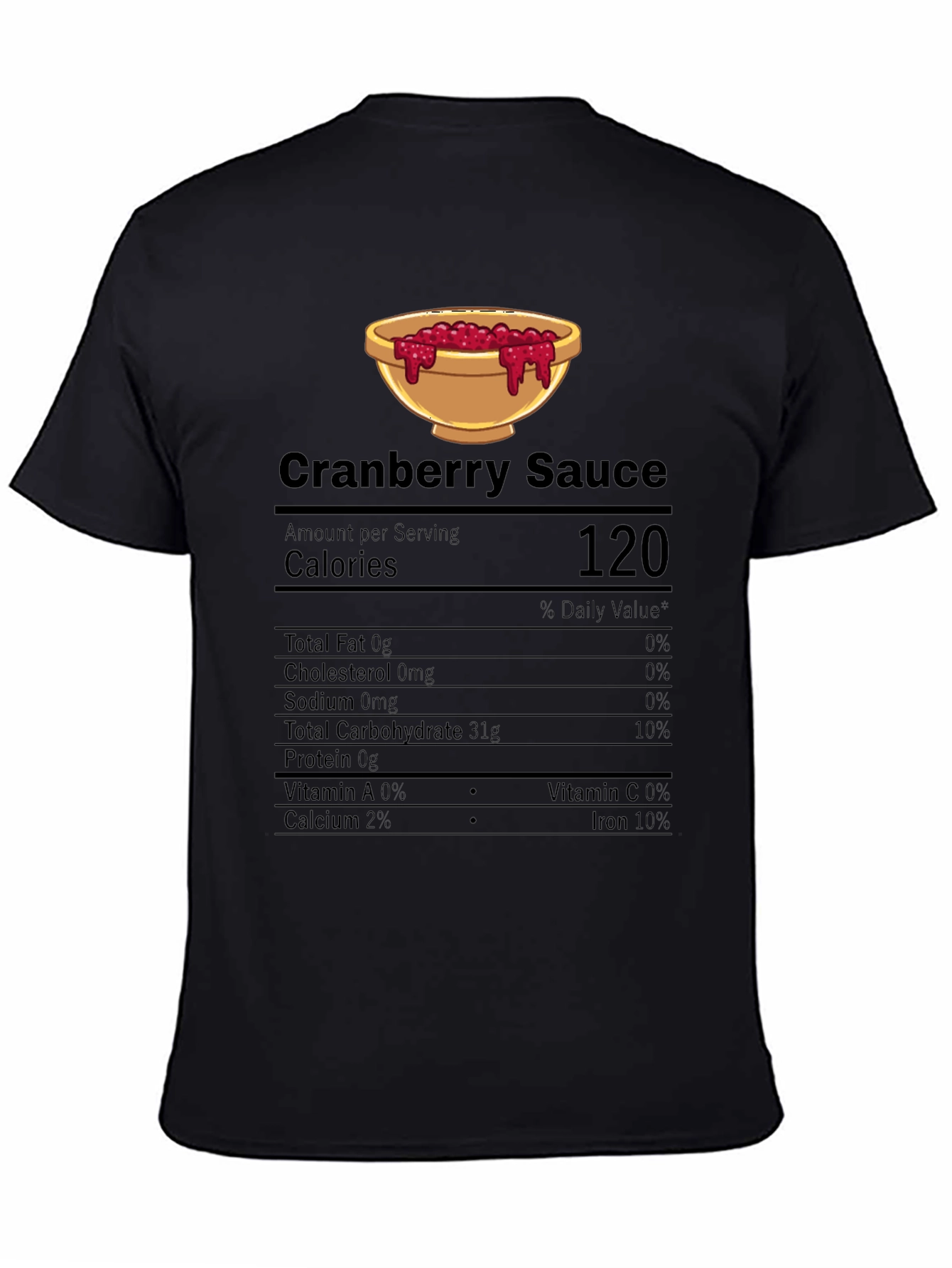 Cranberry Sauce Nutrition Facts T-Shirt