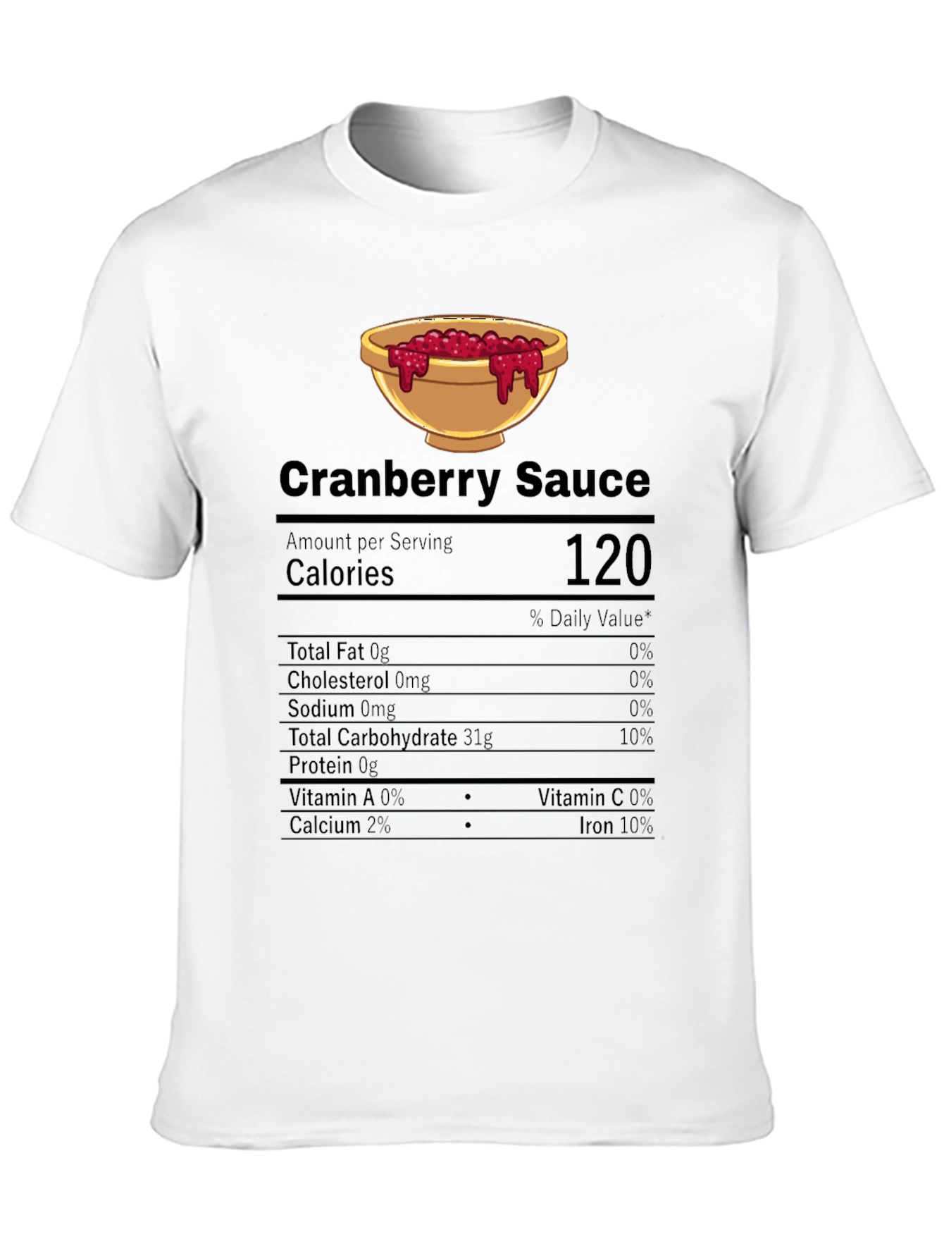 Cranberry Sauce Nutrition Facts T-Shirt