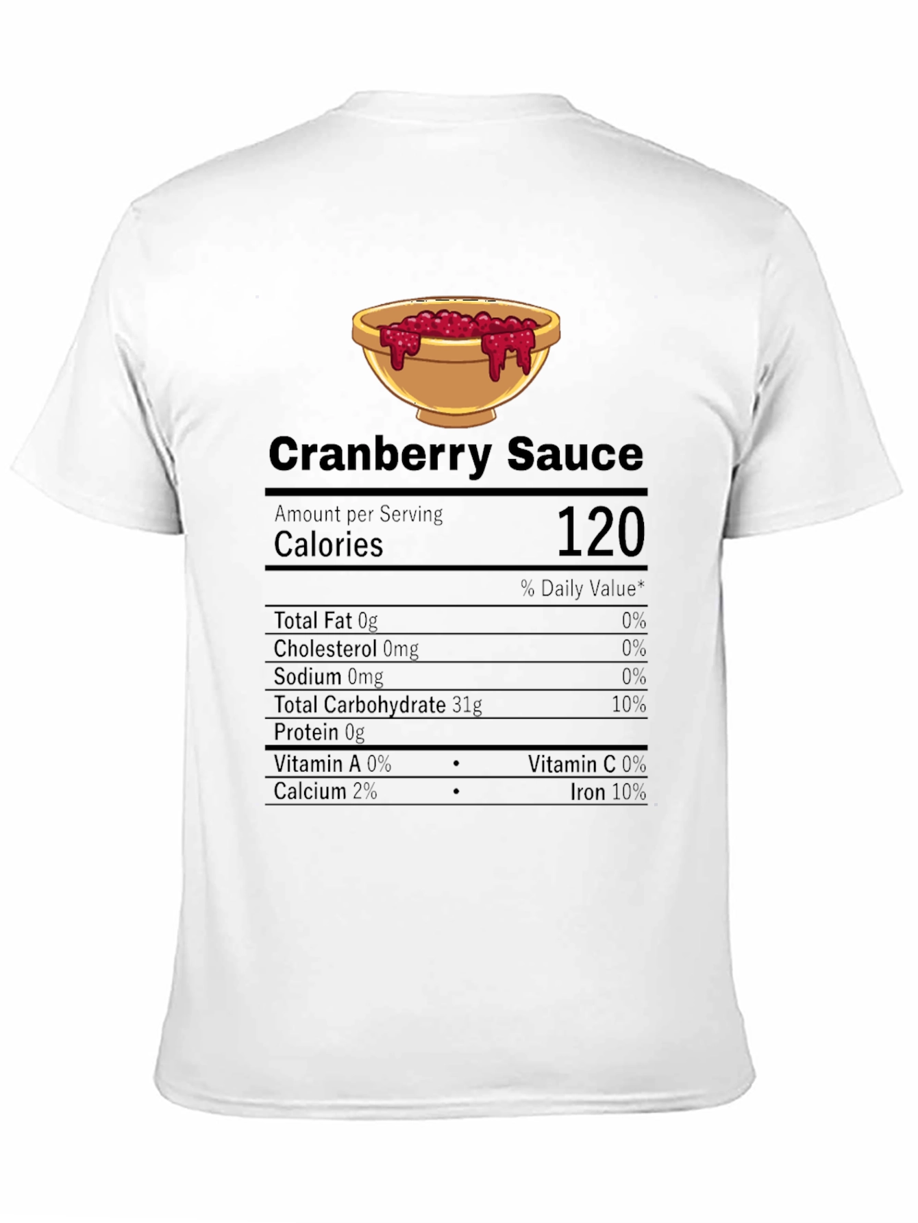 Cranberry Sauce Nutrition Facts T-Shirt