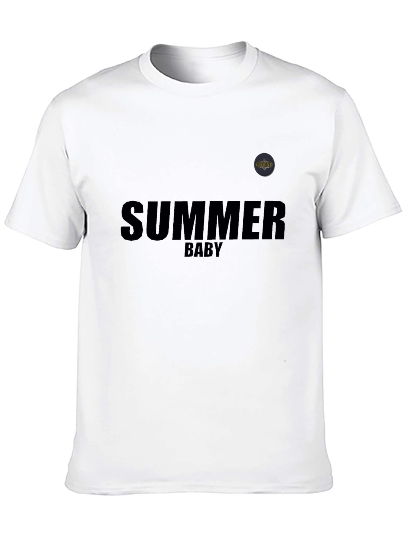 Summer Baby Graphic Tee - Black Cotton T-Shirt