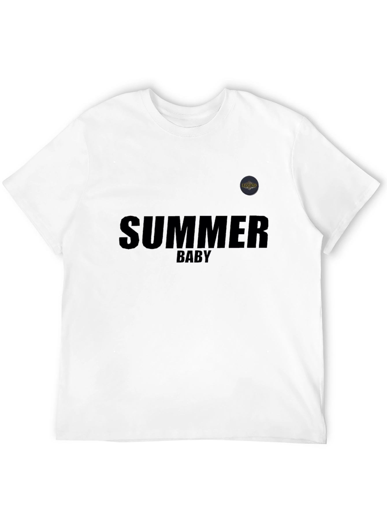 Summer Baby Graphic Tee - Black Cotton T-Shirt