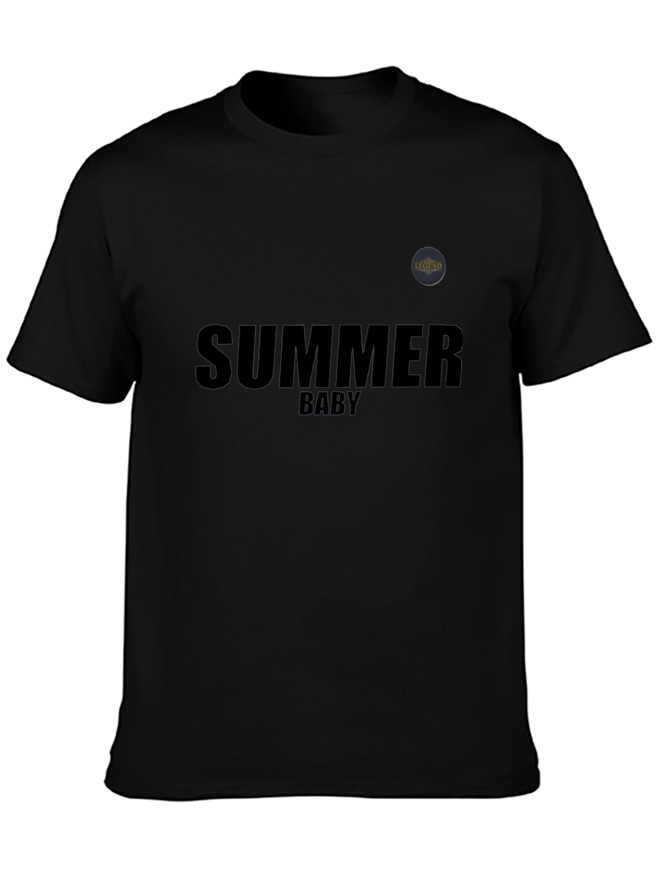 Summer Baby Graphic Tee - Black Cotton T-Shirt