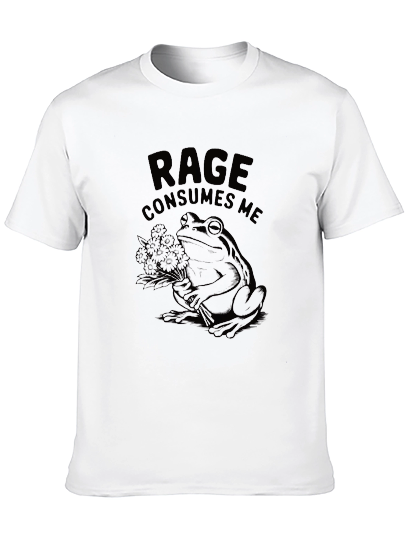 Rage Consumes Me Frog Graphic T-Shirt - Black