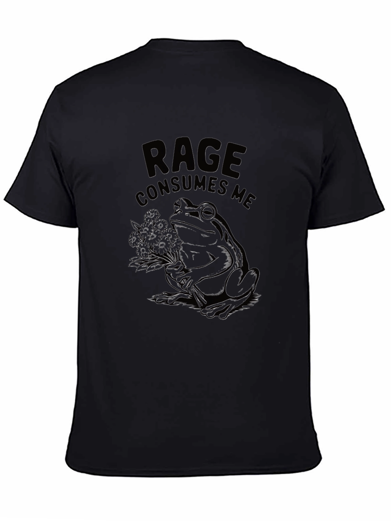 Rage Consumes Me Frog Graphic T-Shirt - Black