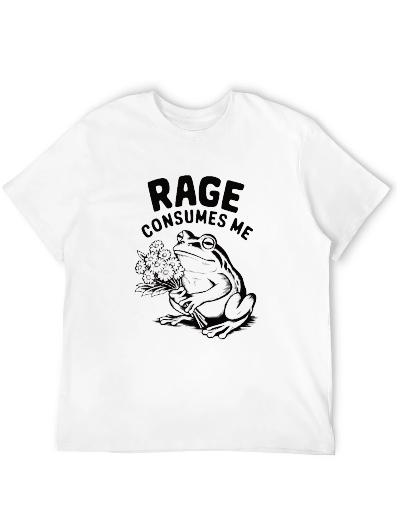 Rage Consumes Me Frog Graphic T-Shirt - Black