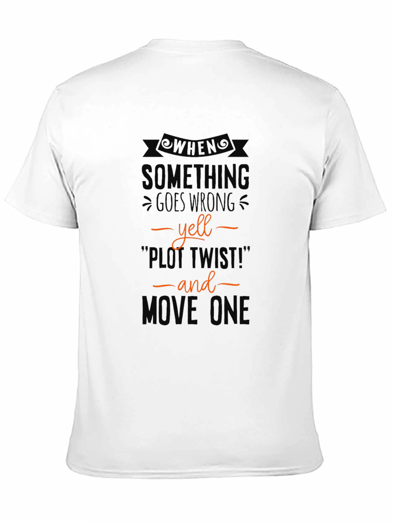 Plot Twist Graphic Tee -  Funny Slogan Black T-Shirt