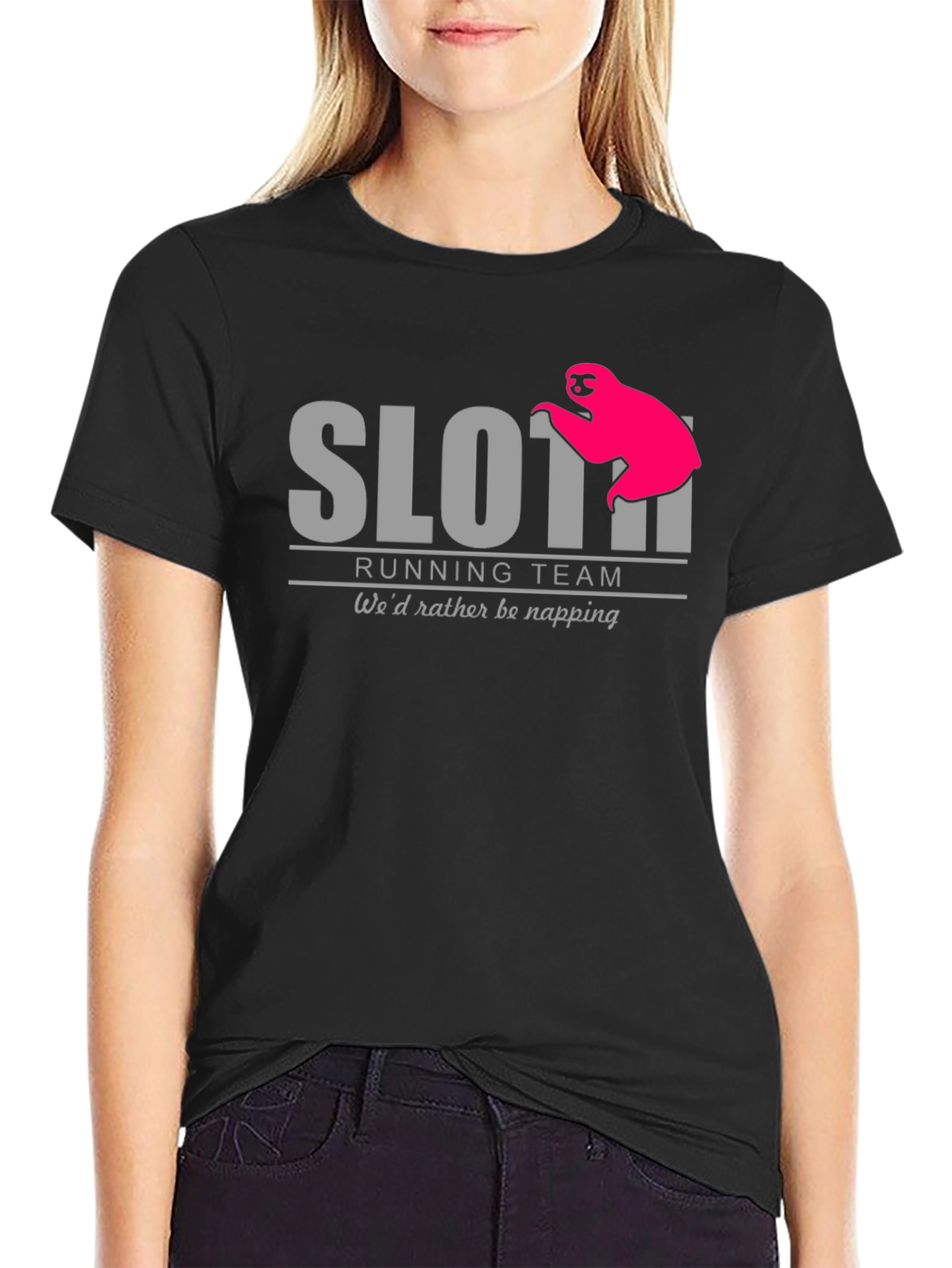 Sloth Running Team T-Shirt - Wed Rather Be Napping