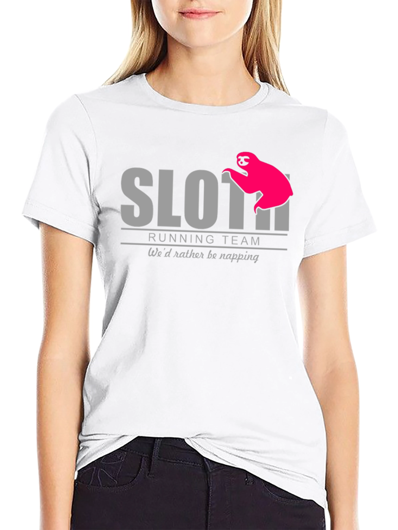Sloth Running Team T-Shirt - Wed Rather Be Napping