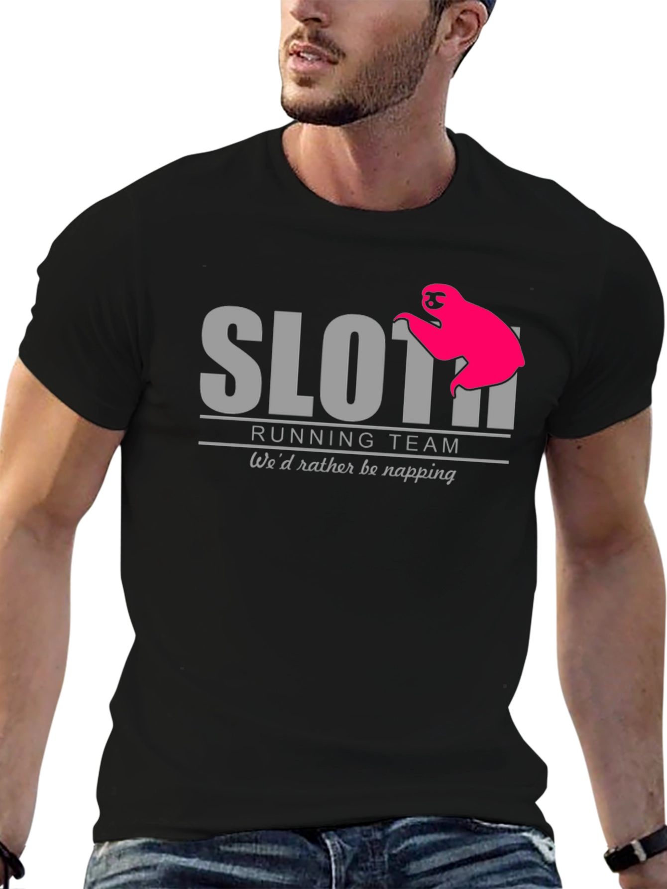 Sloth Running Team T-Shirt - Wed Rather Be Napping