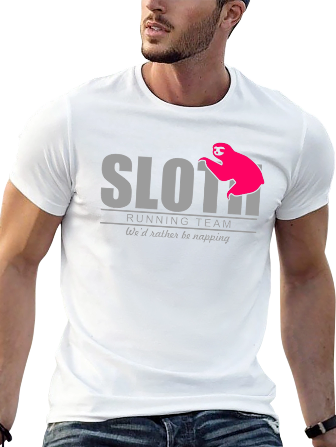 Sloth Running Team T-Shirt - Wed Rather Be Napping