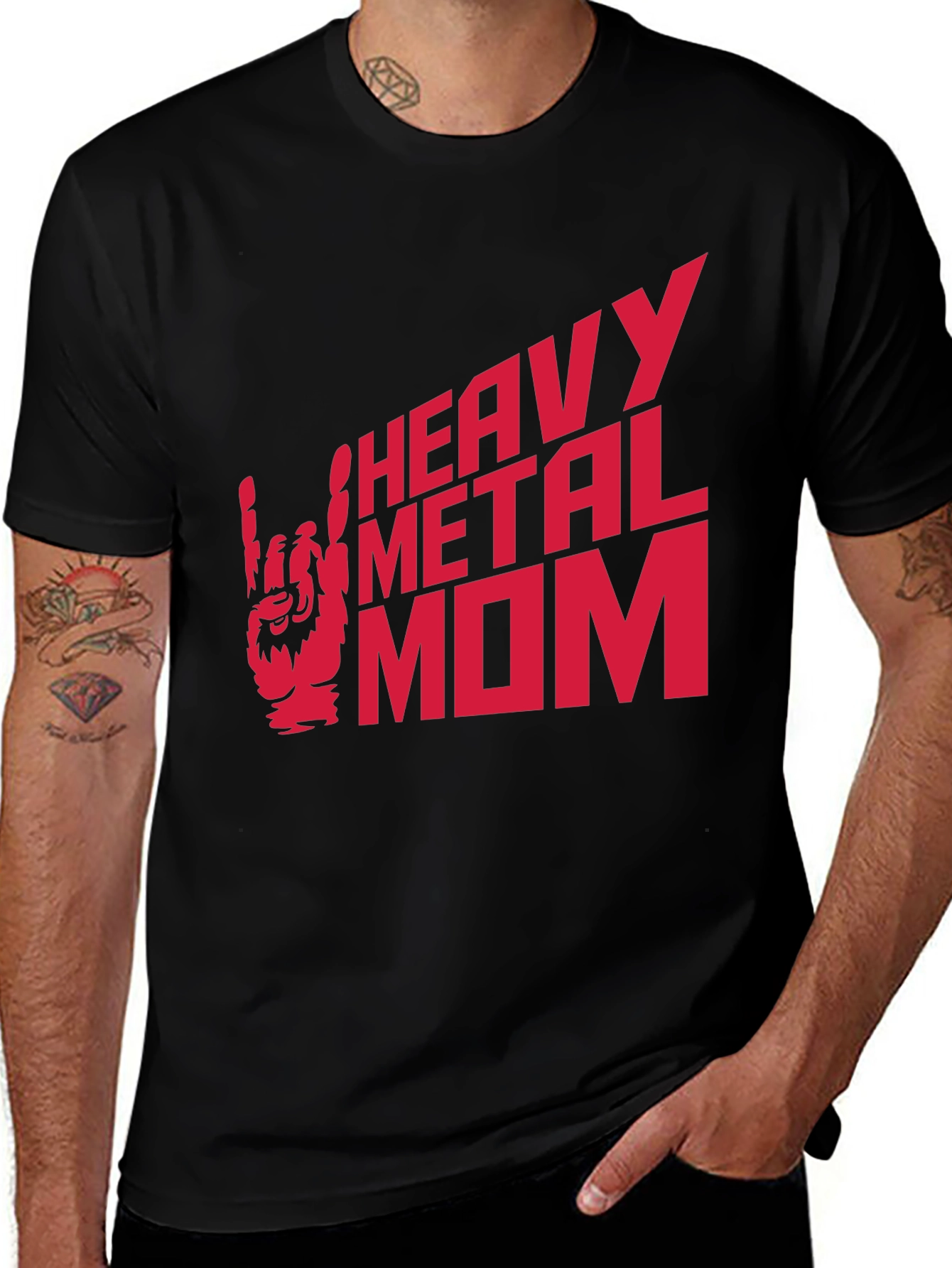 Heavy Metal Mom Black Graphic Tee