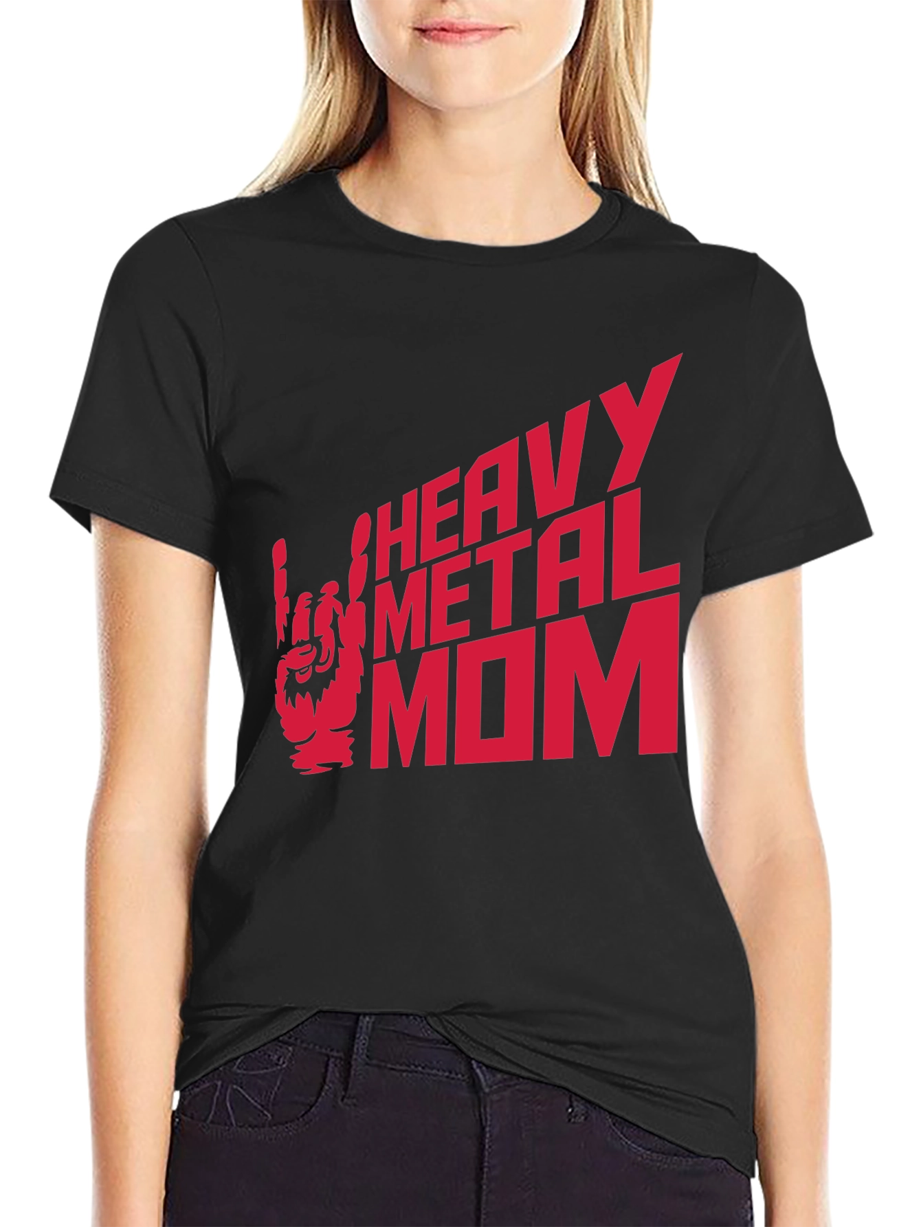 Heavy Metal Mom Black Graphic Tee