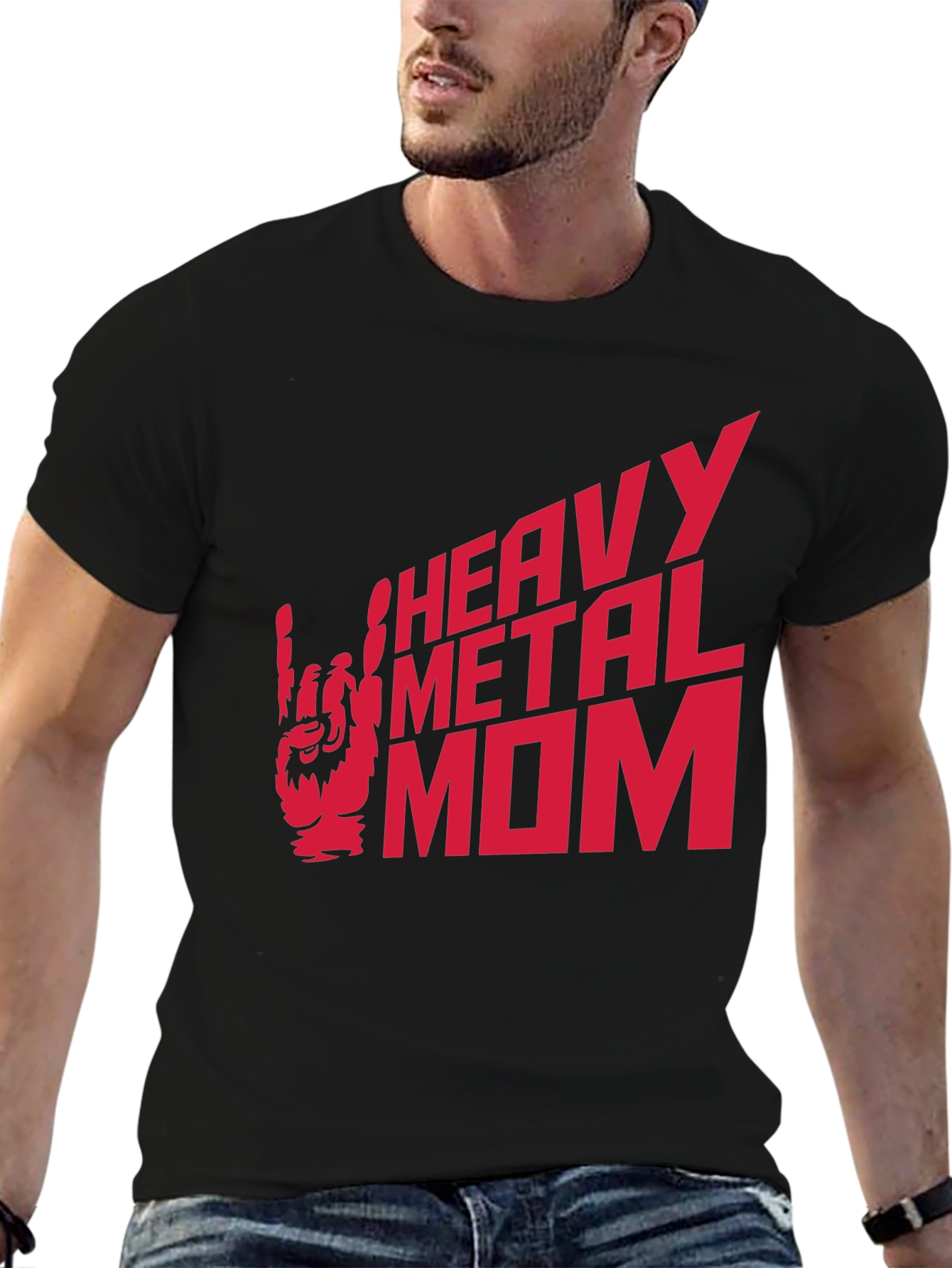 Heavy Metal Mom Black Graphic Tee