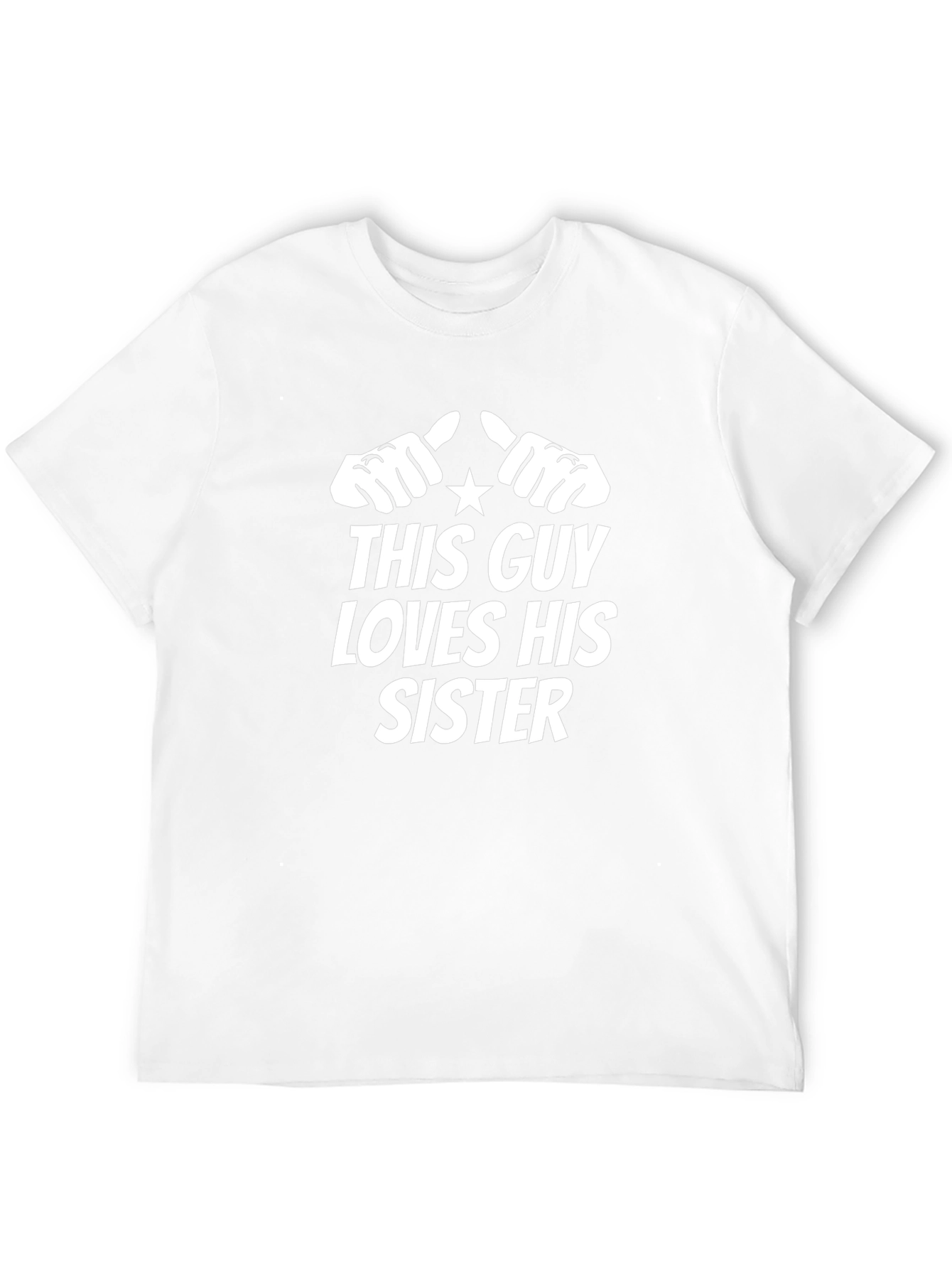 This Guy Loves His Sister Black Graphic Tee