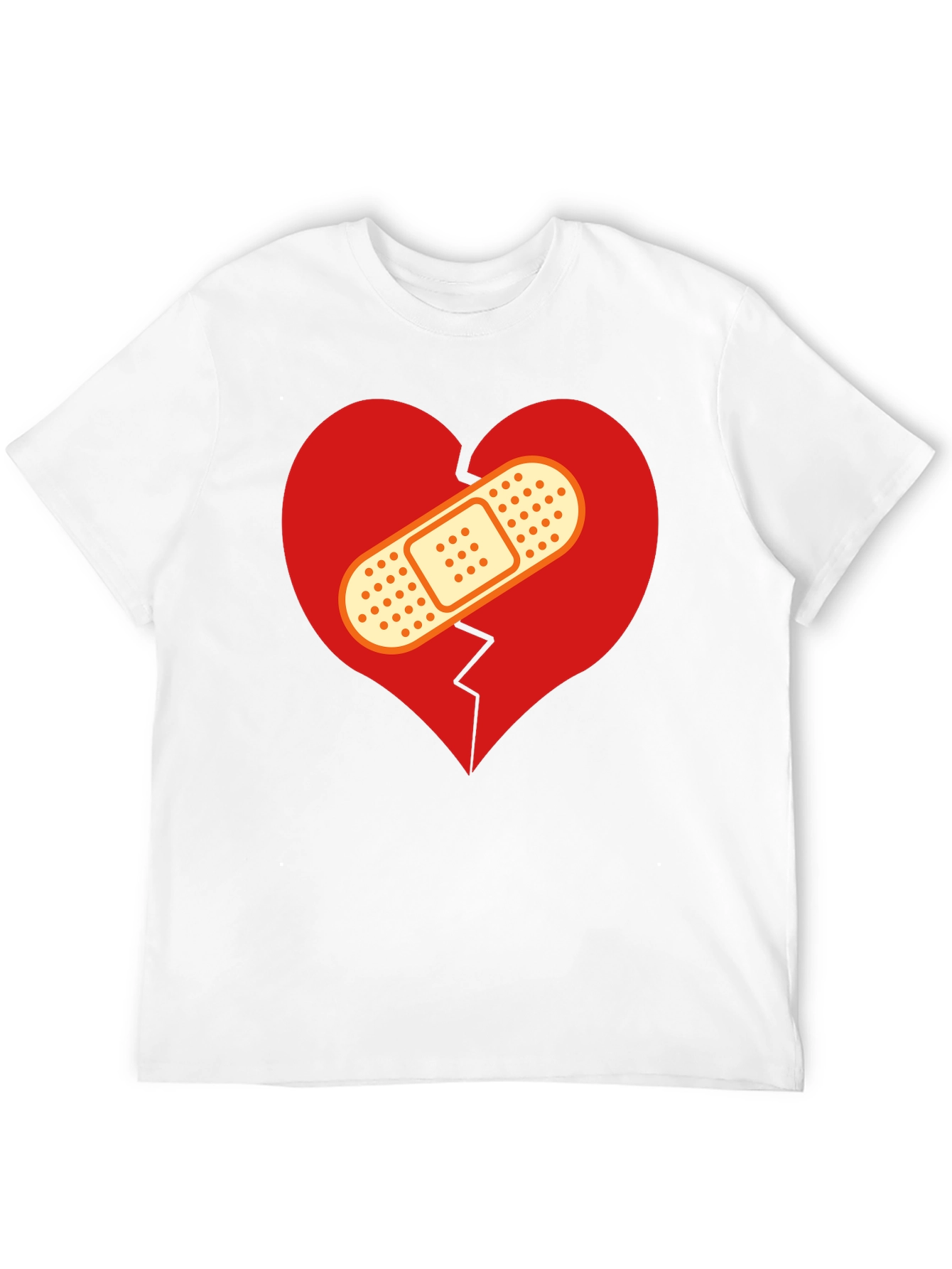 Mended Heart Graphic T-Shirt - Black Crew Neck Tee