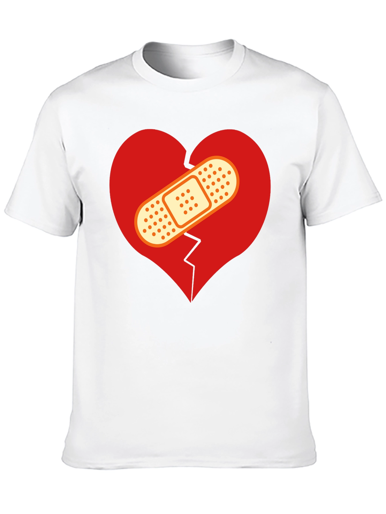 Mended Heart Graphic T-Shirt - Black Crew Neck Tee