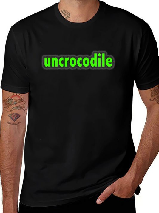 Uncrocodile Graphic Tee - Black Casual T-Shirt