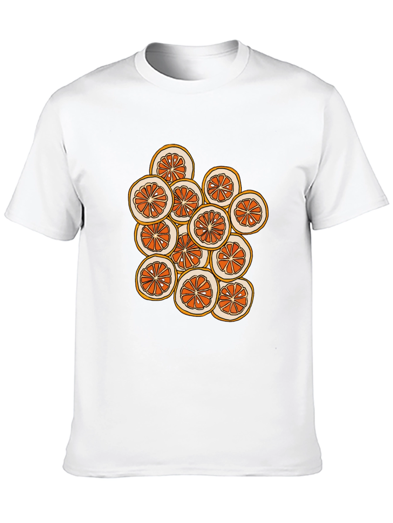 Citrus Slice Graphic Tee - Stylish Black T-Shirt