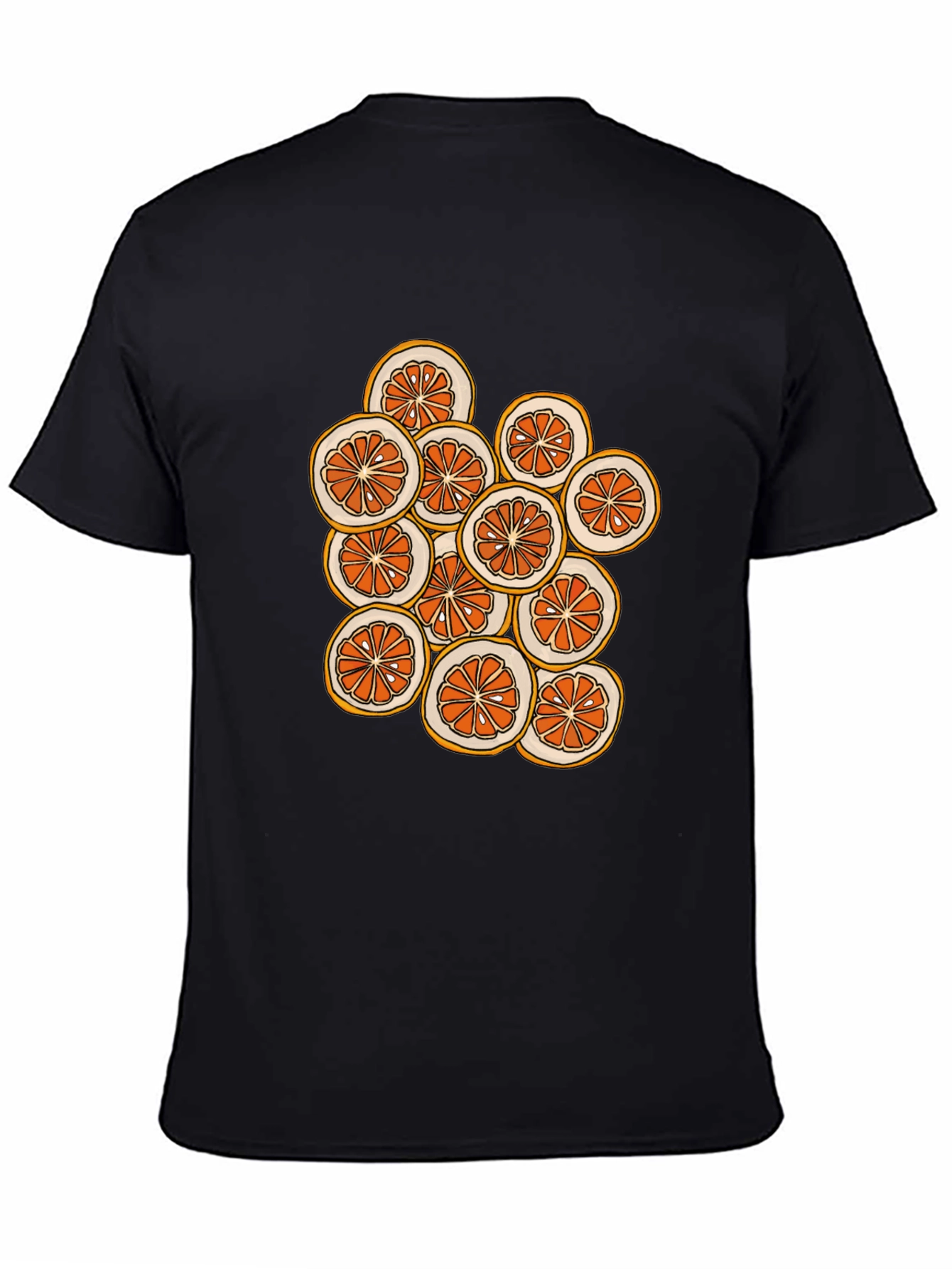 Citrus Slice Graphic Tee - Stylish Black T-Shirt