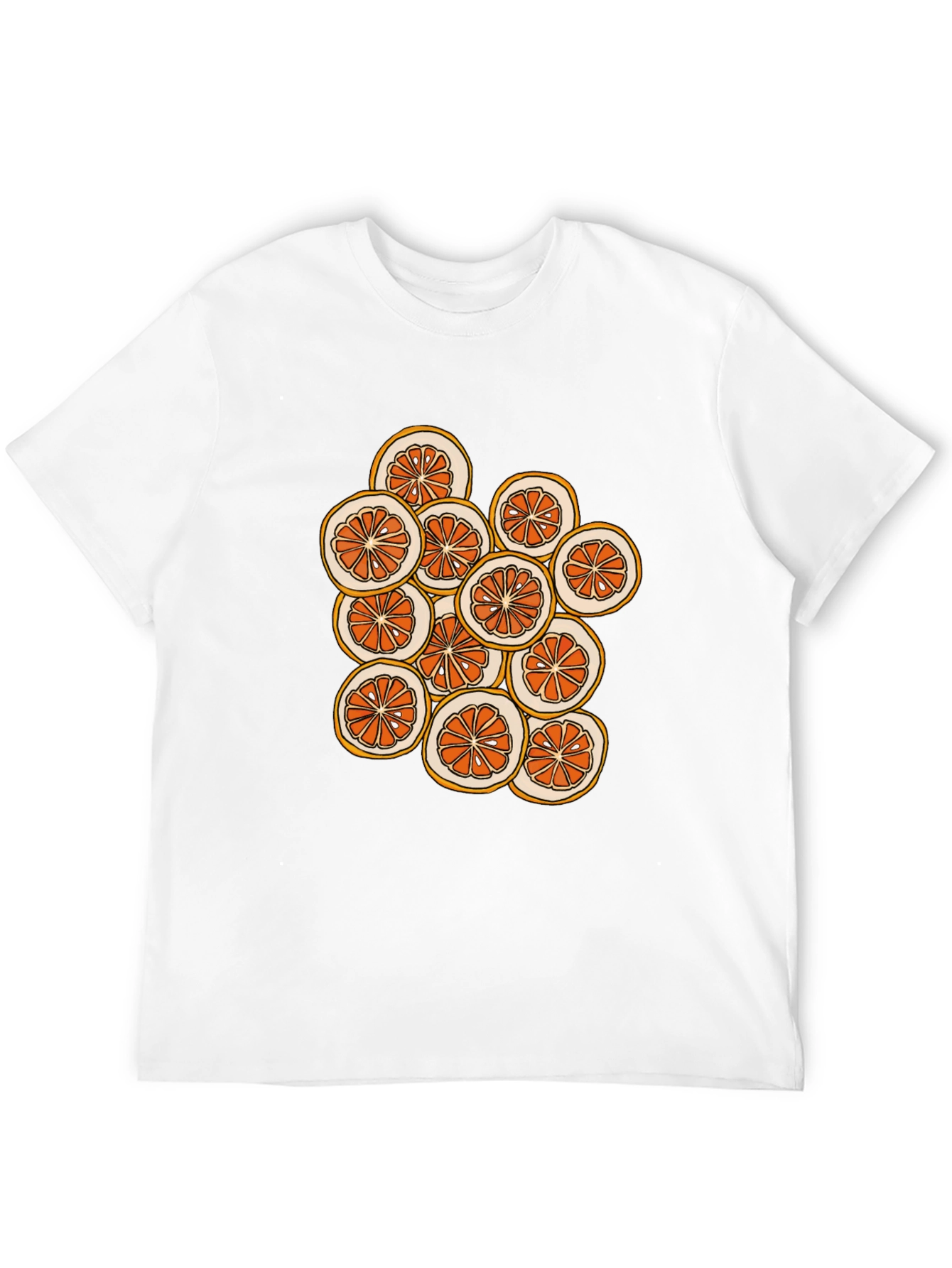 Citrus Slice Graphic Tee - Stylish Black T-Shirt