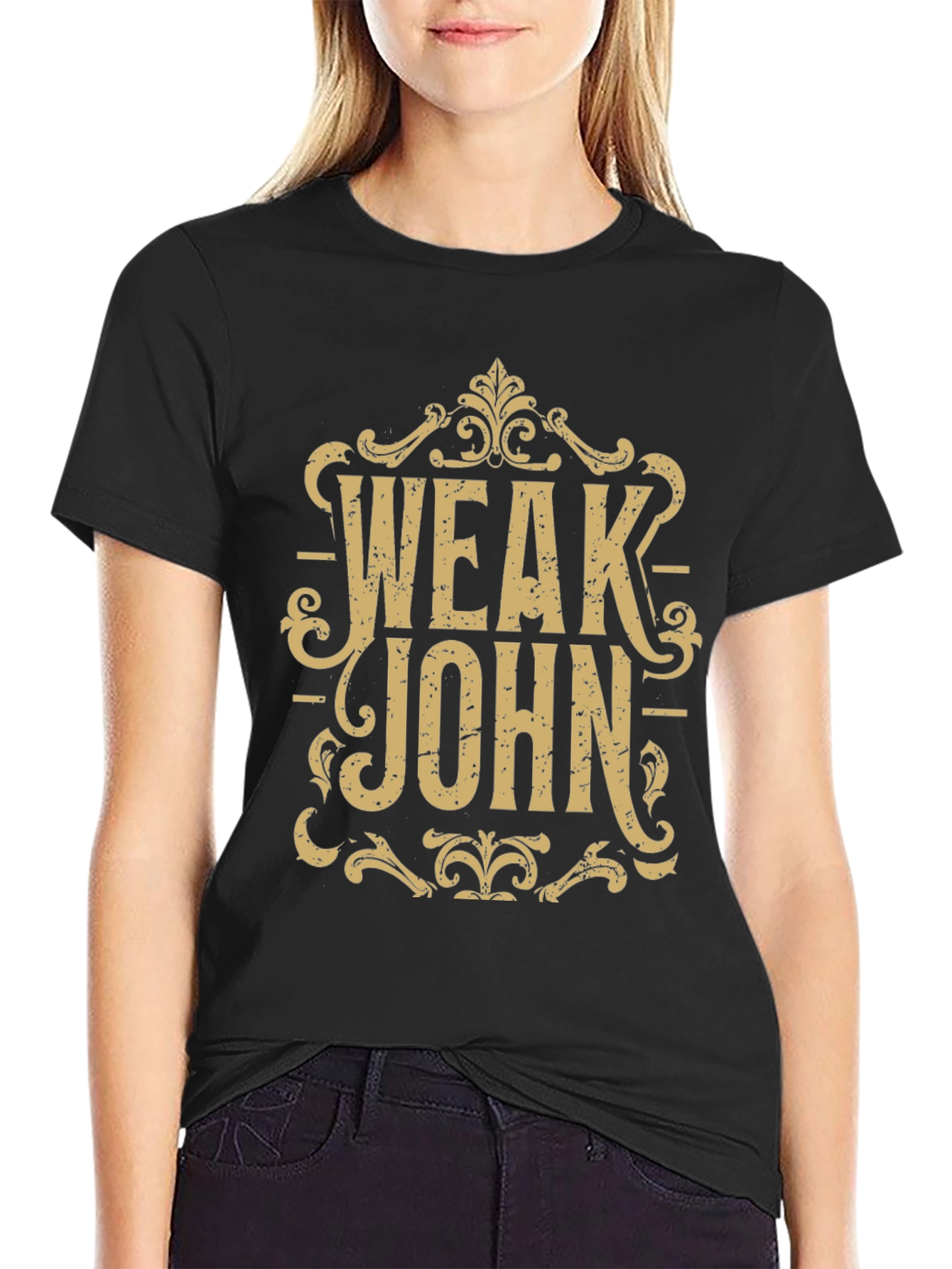 Weak John Graphic T-Shirt - Funny Slogan Tee