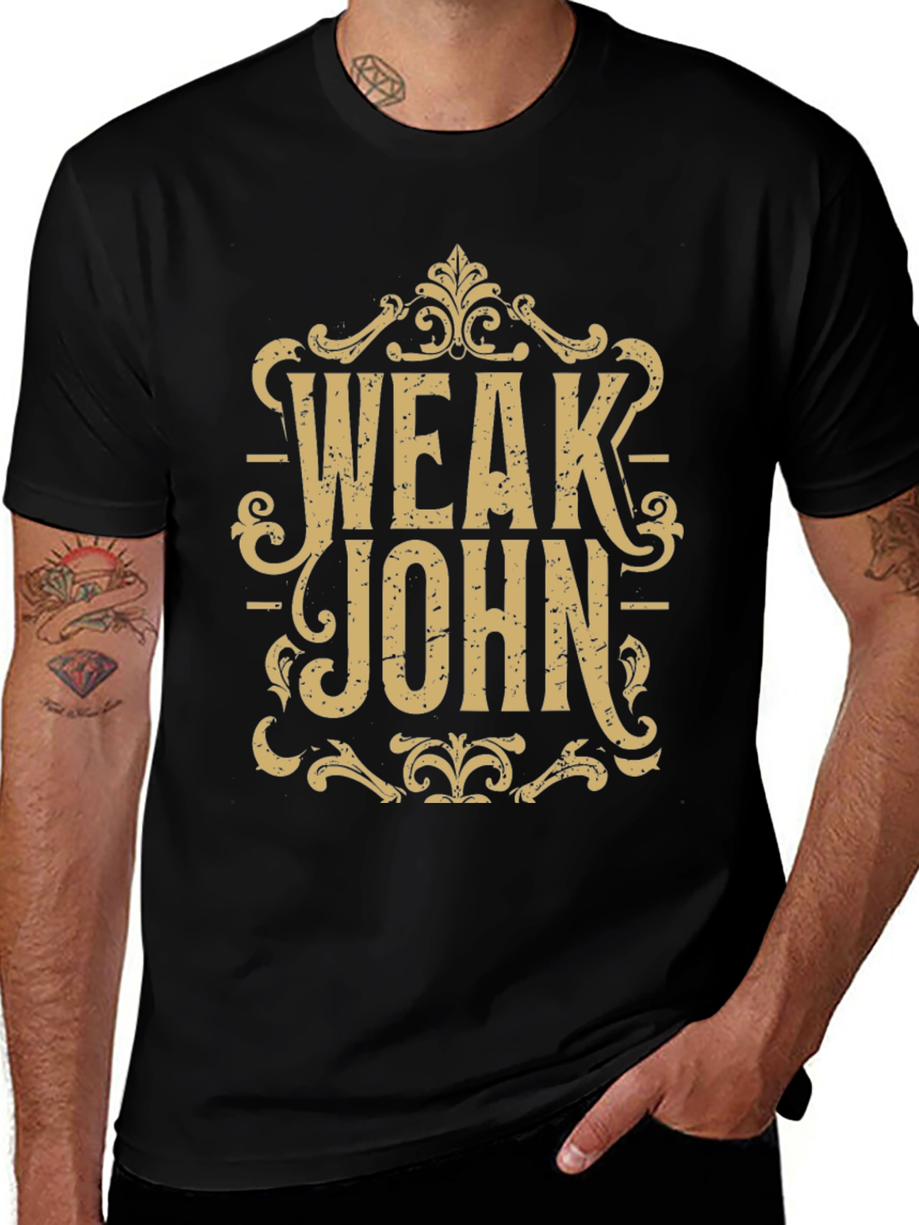 Weak John Graphic T-Shirt - Funny Slogan Tee